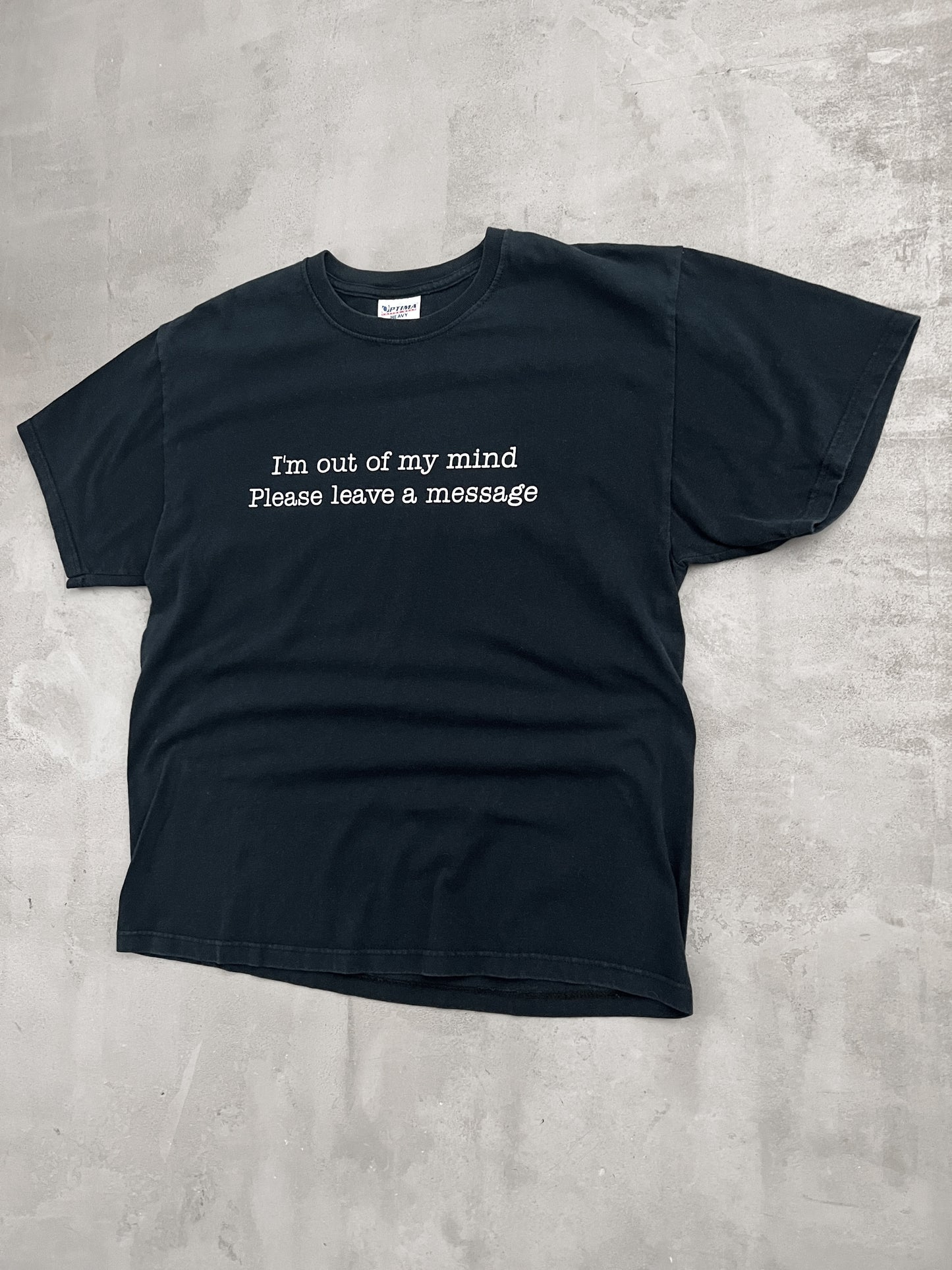FADED BLACK OUT OF MY MIND TEE - 1990S - M/L