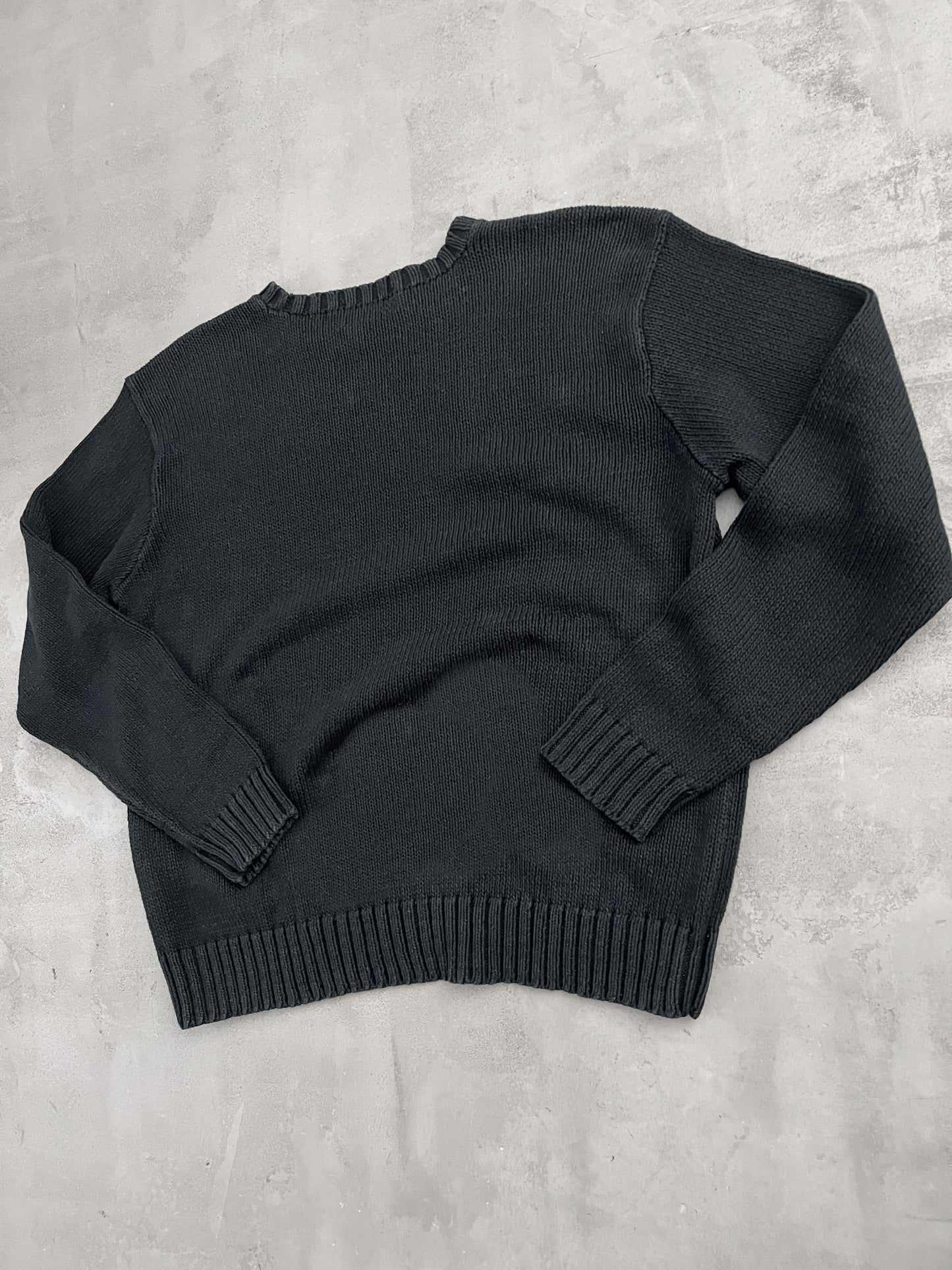 BLACK RALPH LAUREN KNIT SWEATER - 2000S - M