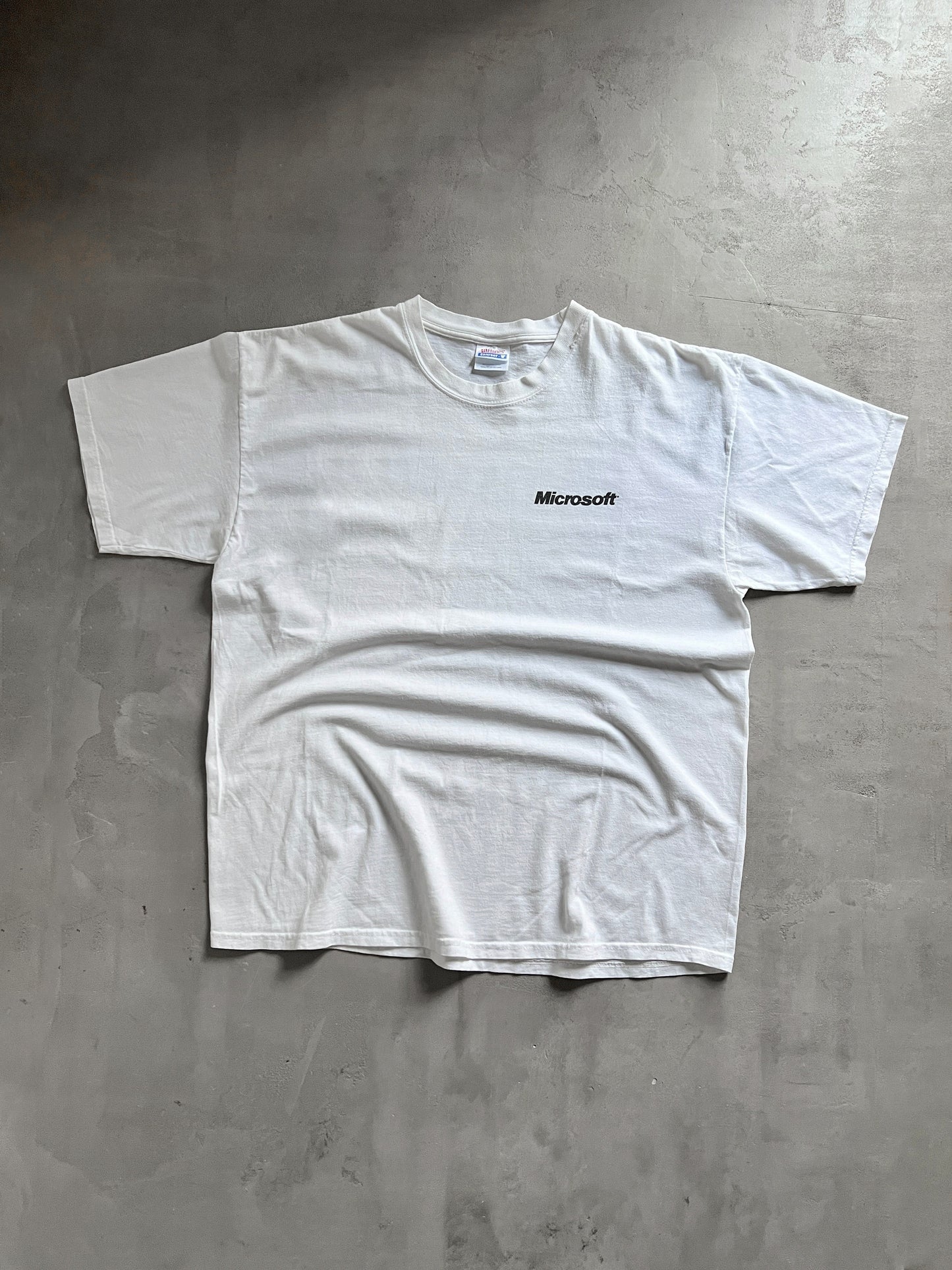 WHITE MICROSOFT PROMO TEE - 1990S - XL