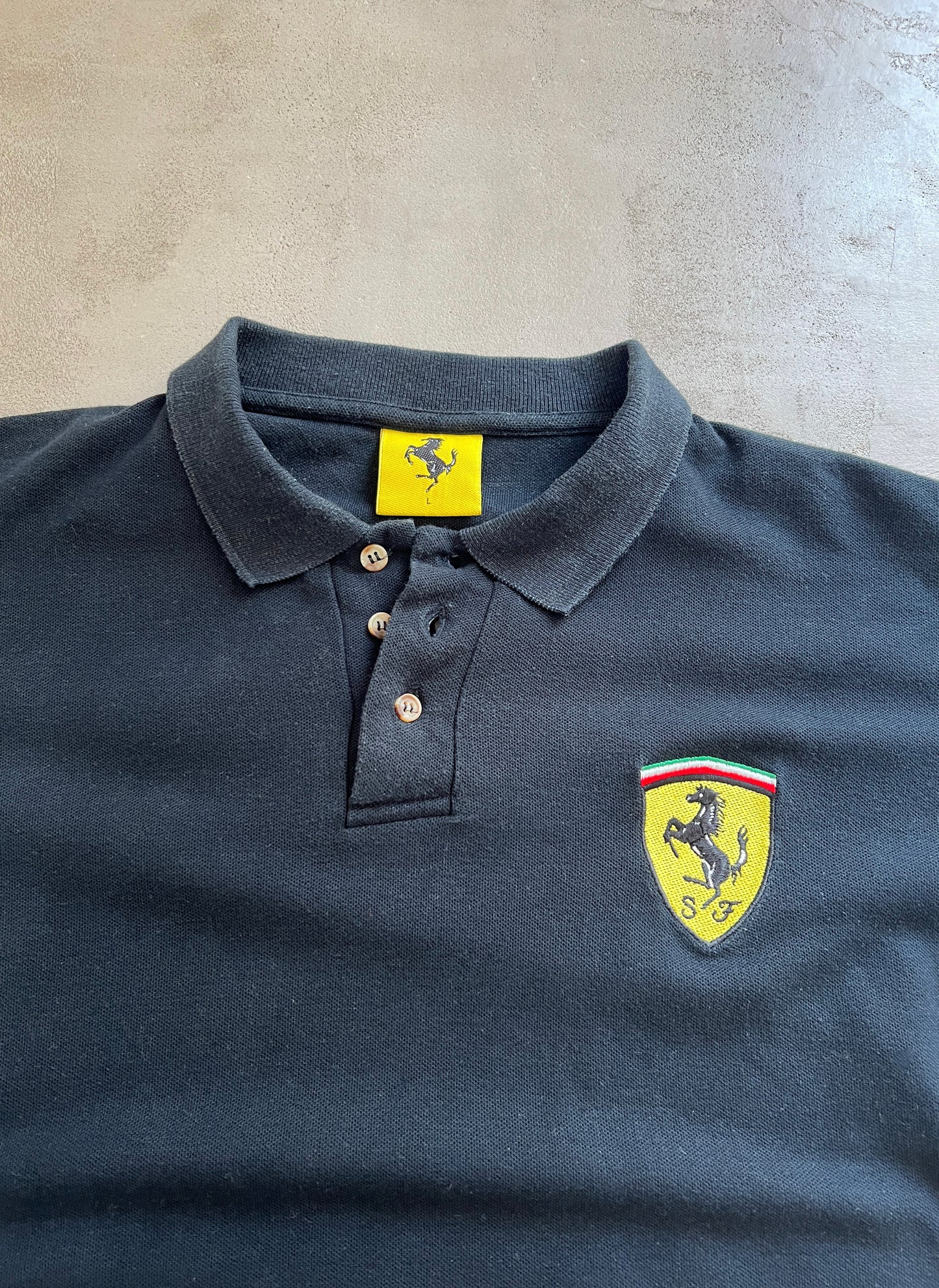 BLACK FERRARI POLO - 1990S - M