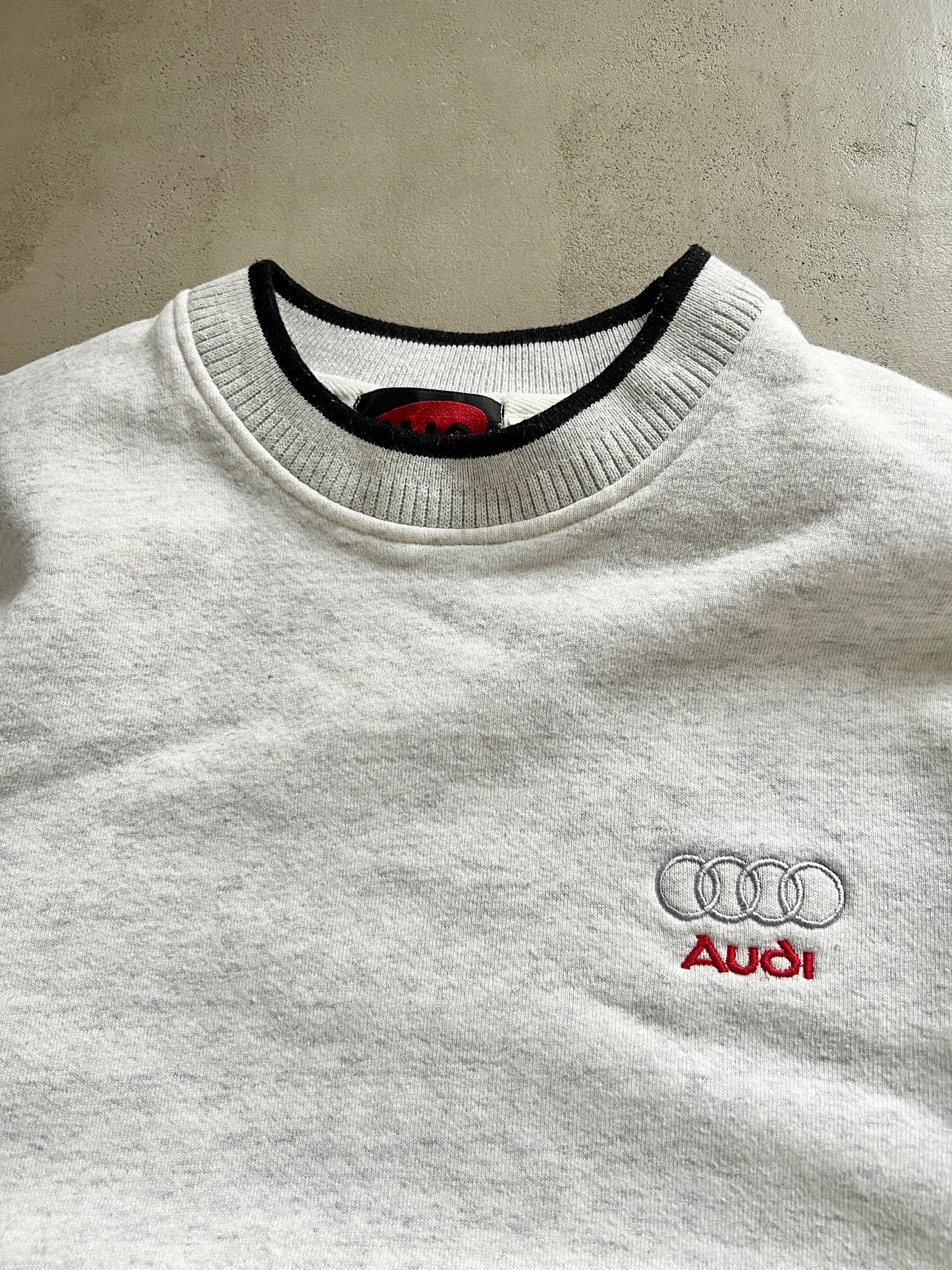GREY AUDI SWEATER - 1990S - M