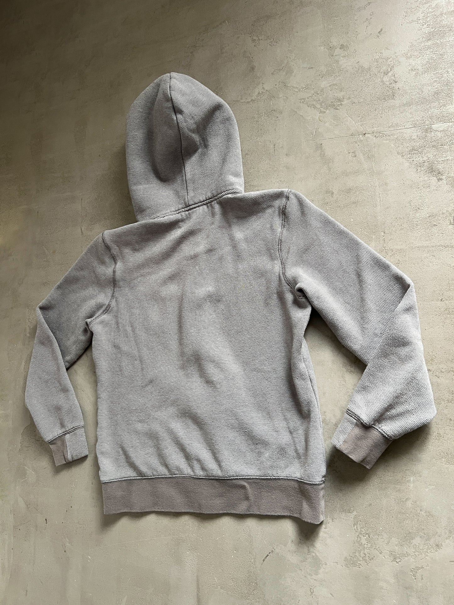 GREY MERCEDES BENZ ZIP UP HOODIE - 2000S - S/XS