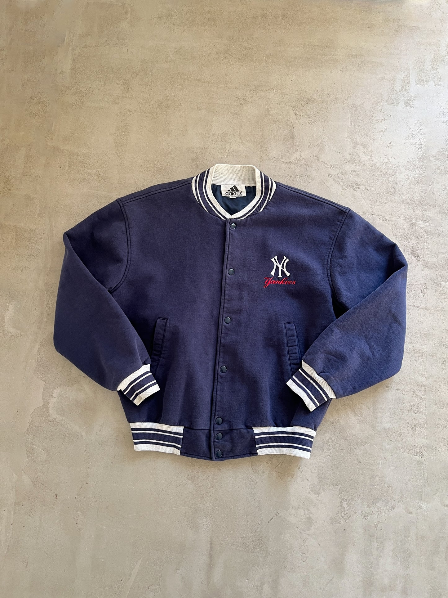 FADED NAVY YANKEES JACKET - 1990S - M