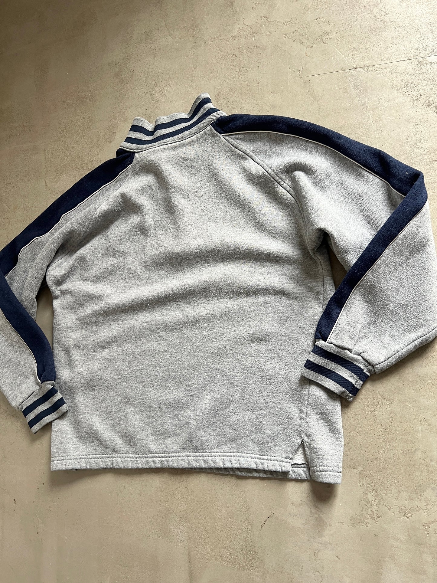 GREY YANKEES HALF ZIP - 1990S - M