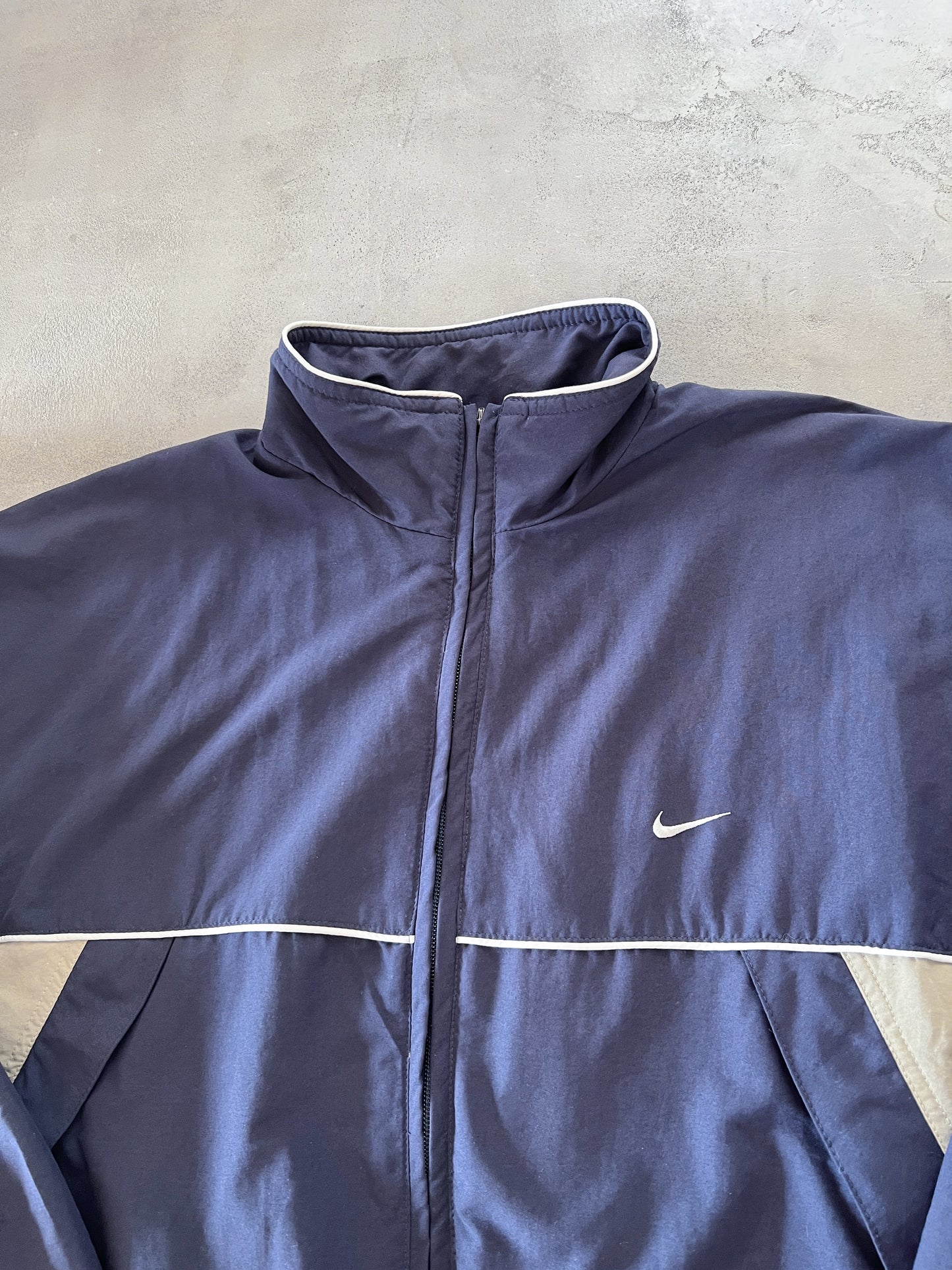 NAVY NIKE TRACK JACKET - 2000S - L/XL