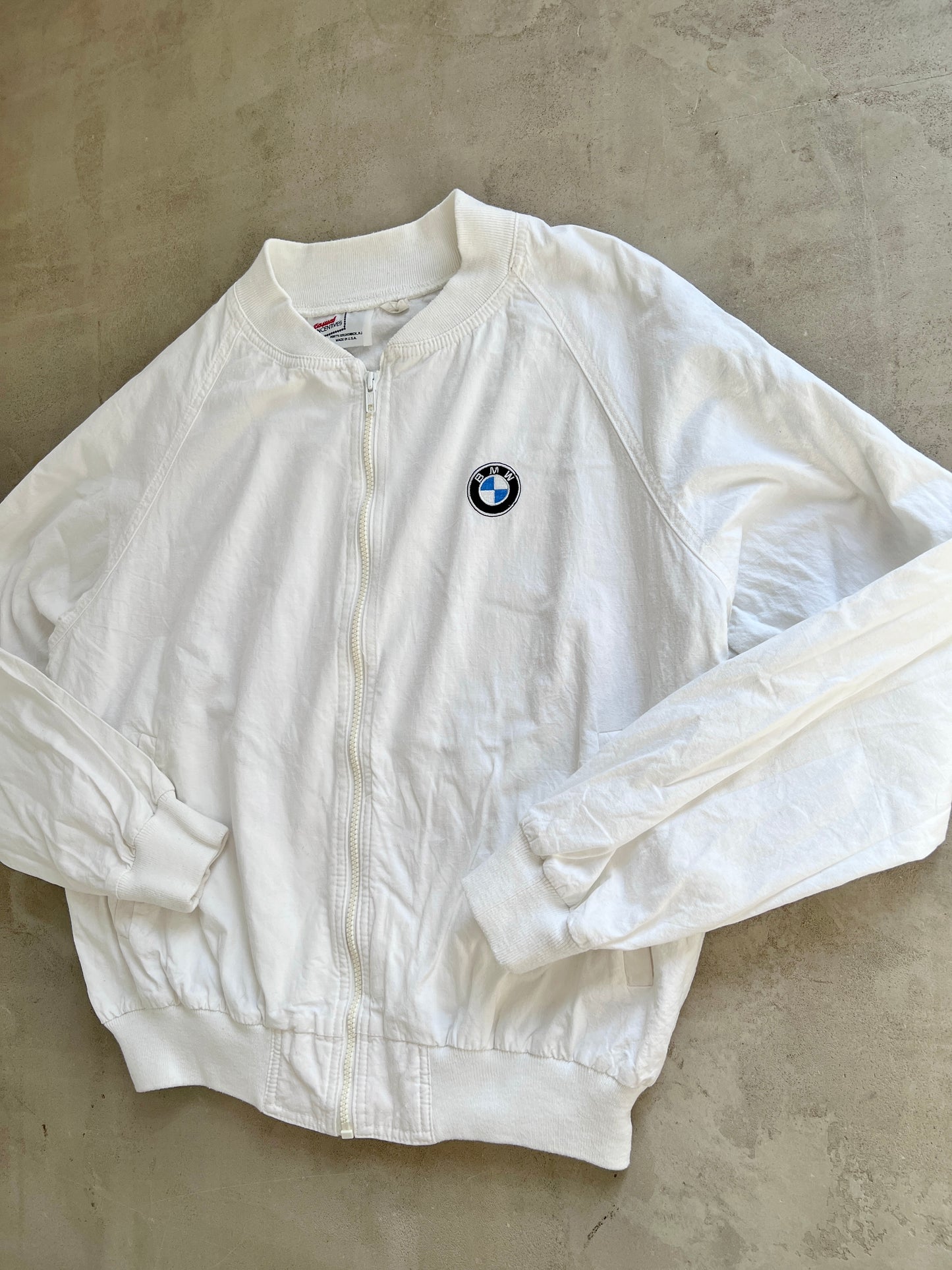 WHITE BMW JACKET - 1990S - M