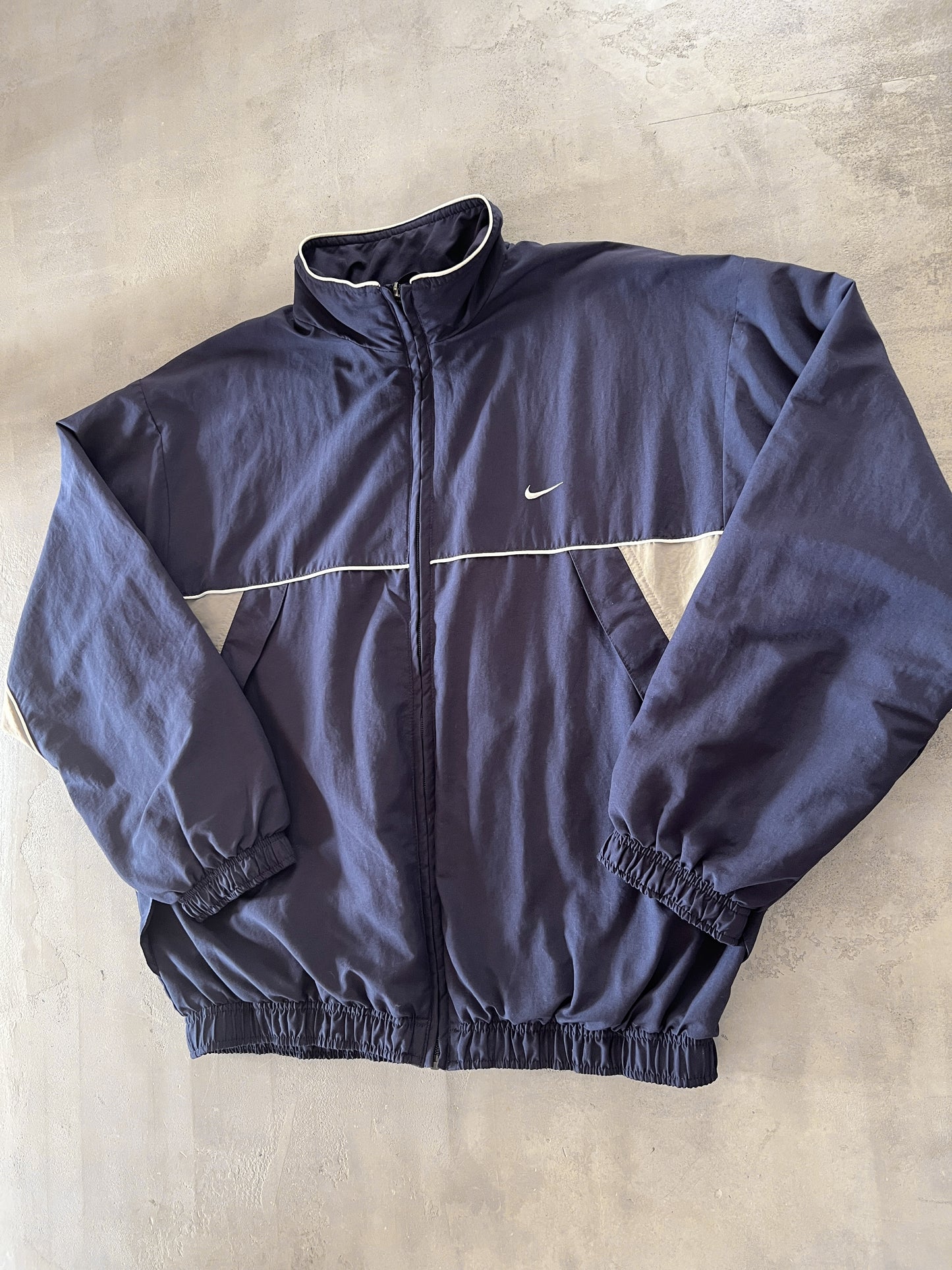 NAVY NIKE TRACK JACKET - 2000S - L/XL