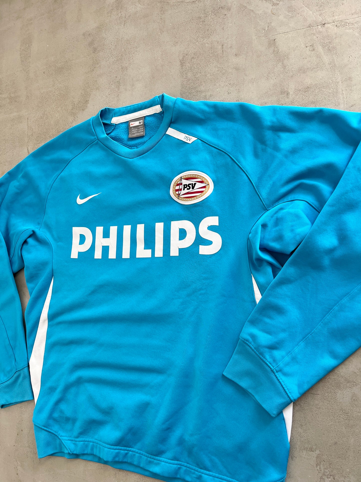 BABY BLUE PSV EINDHOVEN NIKE SWEATER - 2000S - M
