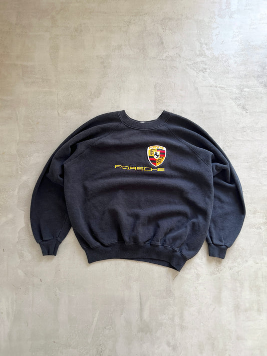 BLACK PORSCHE SWEATER - 1990S - S
