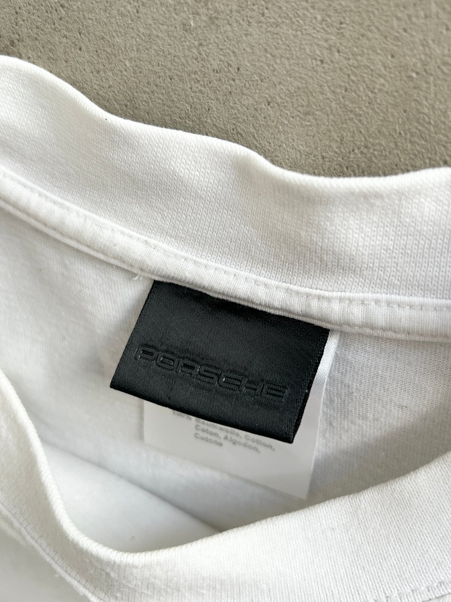 WHITE PORSCHE TEE - 1990S - M/L
