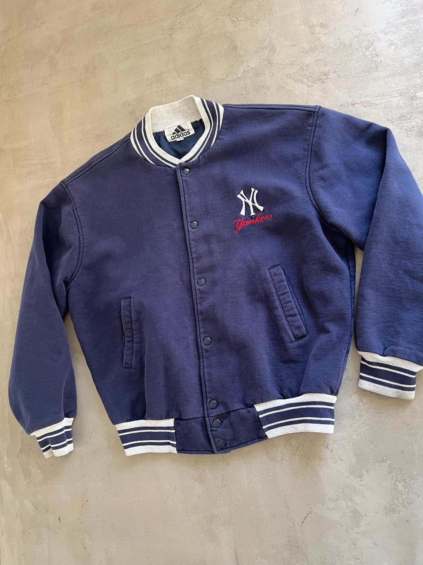 FADED NAVY YANKEES JACKET - 1990S - M