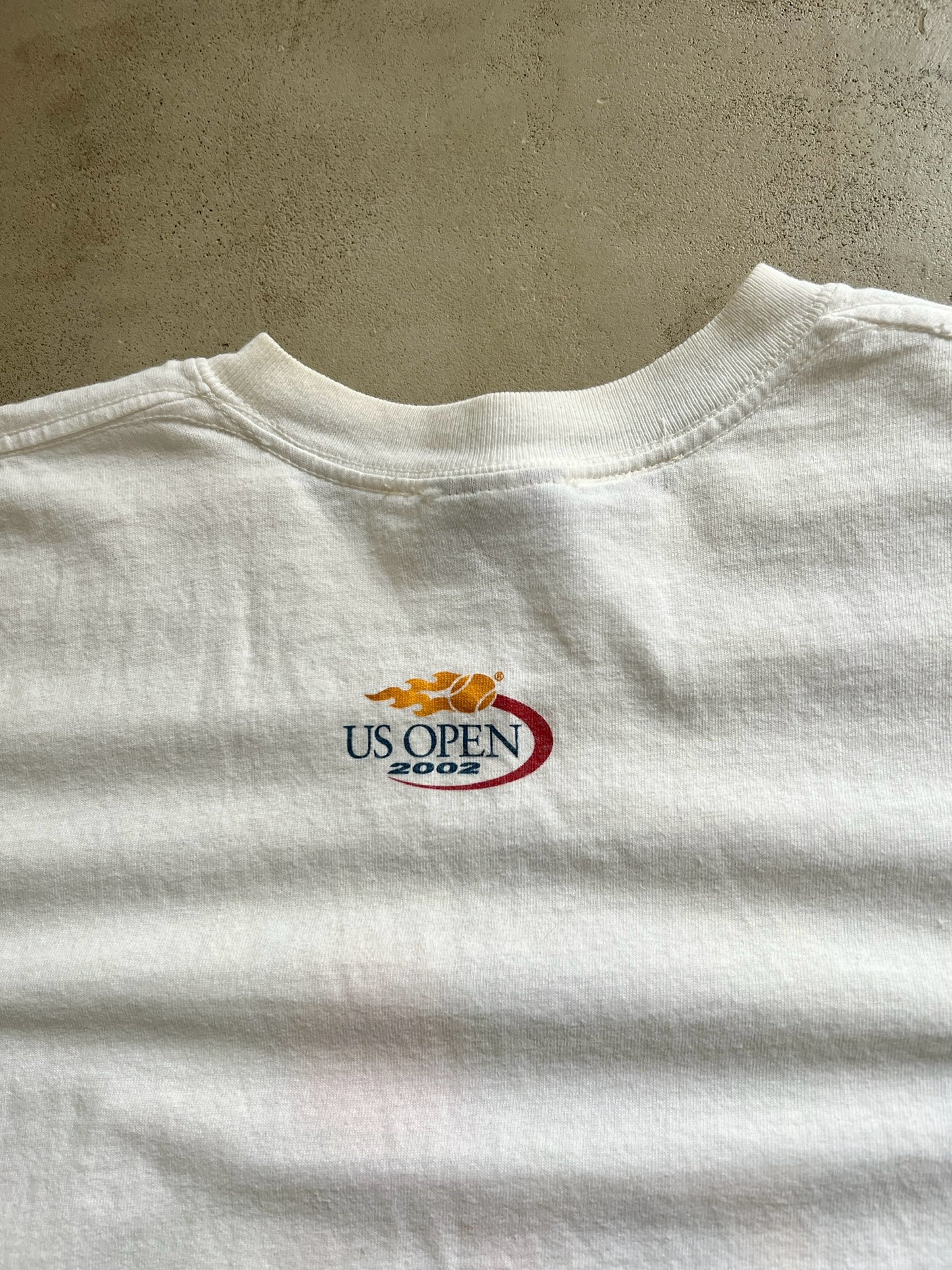WHITE US OPEN TENNIS TEE - 2002 - L
