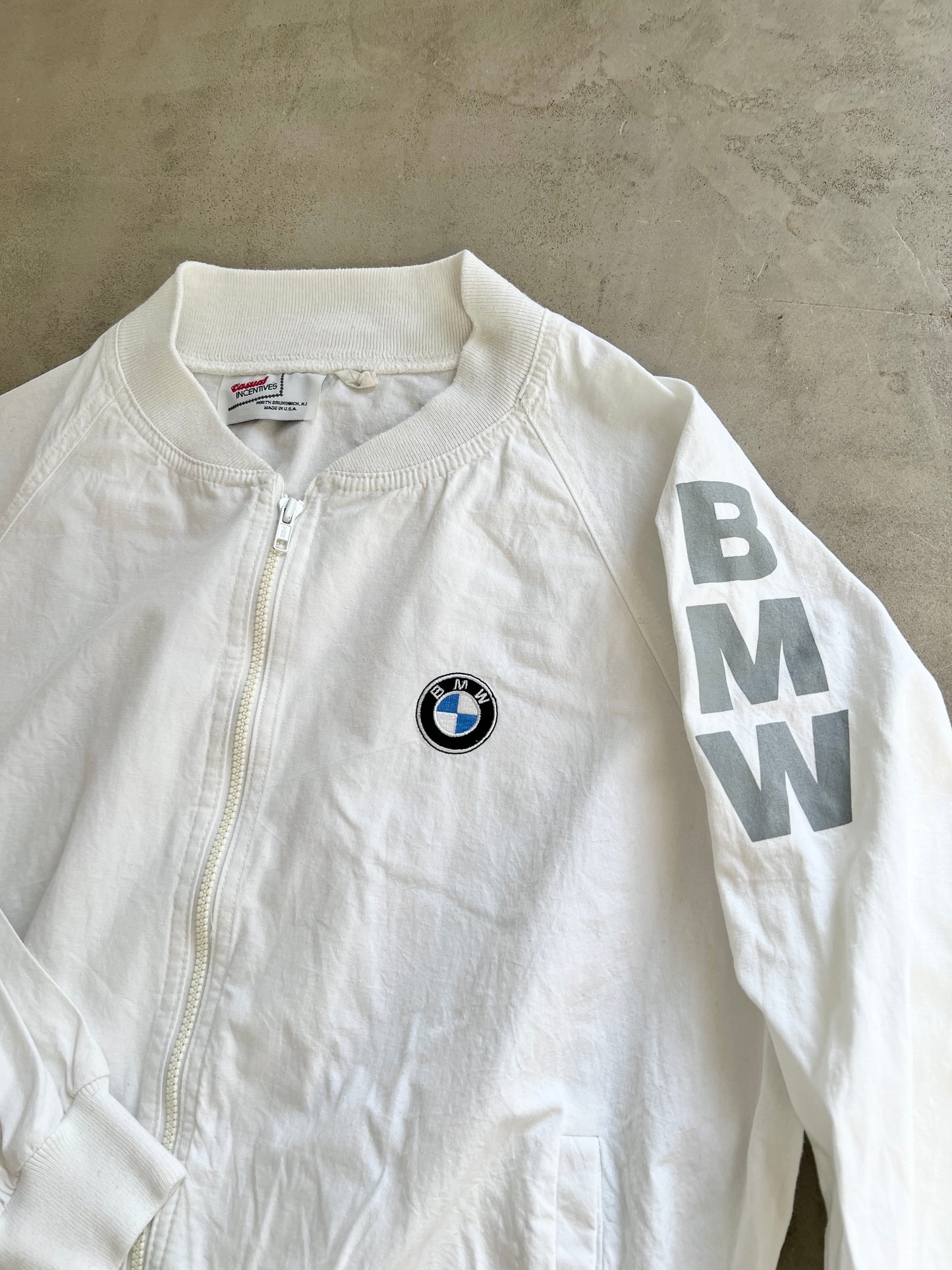 WHITE BMW JACKET - 1990S - M