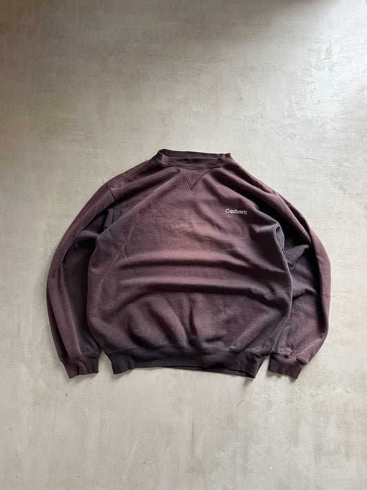 MOCHA CARHARTT SWEATER - 1990S - L