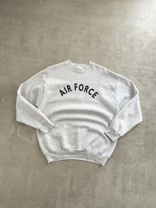 GREY AIR FORCE SWEATER - 1990S - L