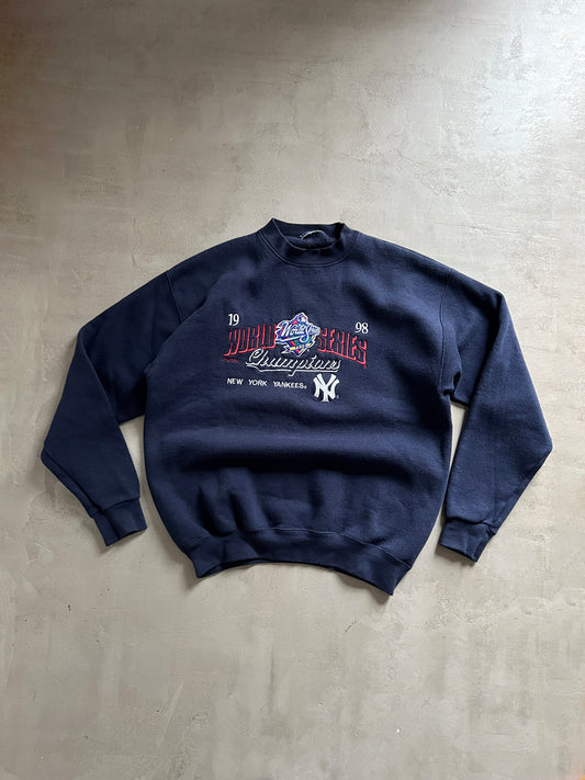 NAVY YANKEES SWEATER - 1990S - M