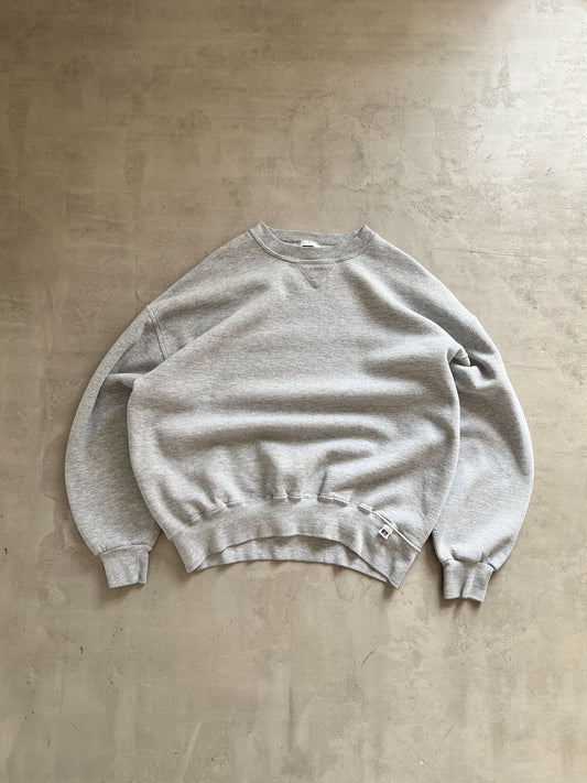GREY RUSSELL SWEATER - 1990S - M
