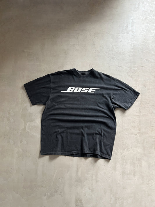 FADED BLACK BOSE TEE - 1990S - L