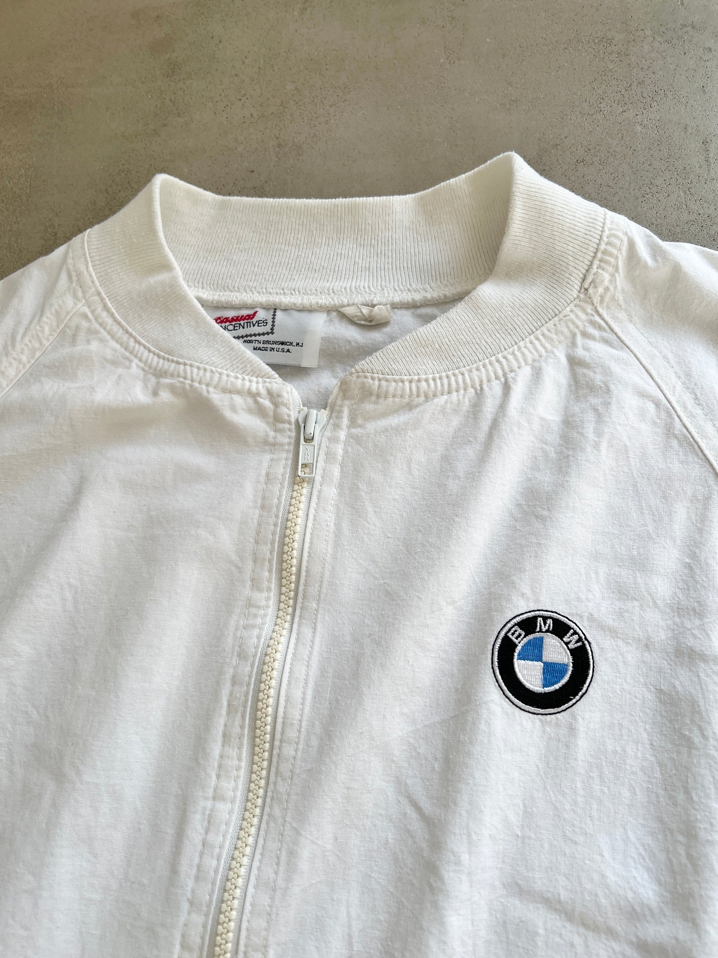 WHITE BMW JACKET - 1990S - M