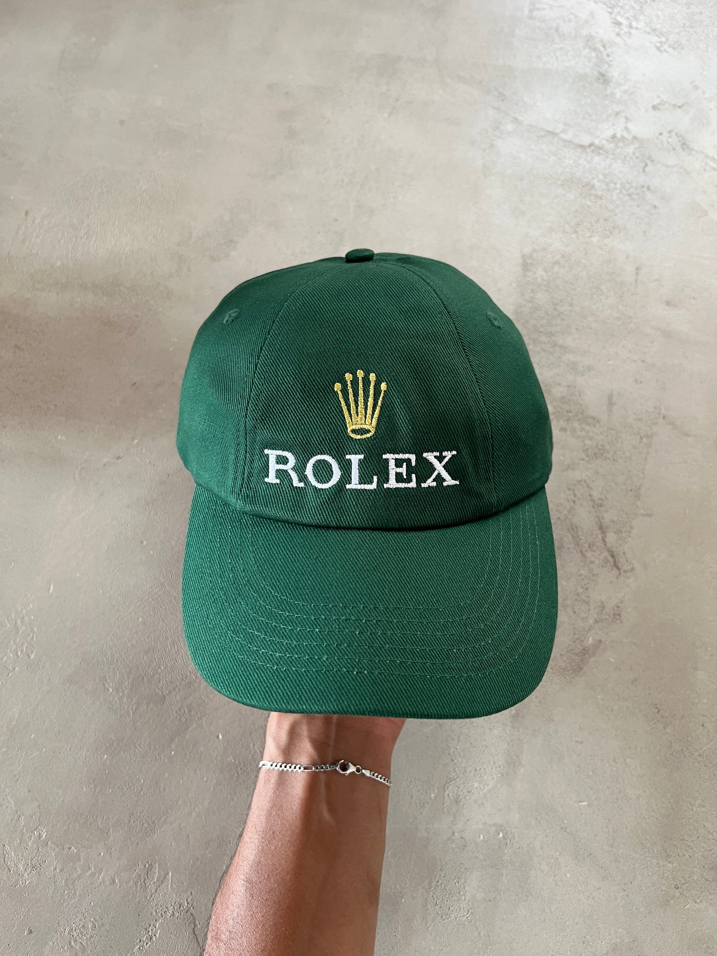 GREEN/GOLD ROLEX CAP - 2000S