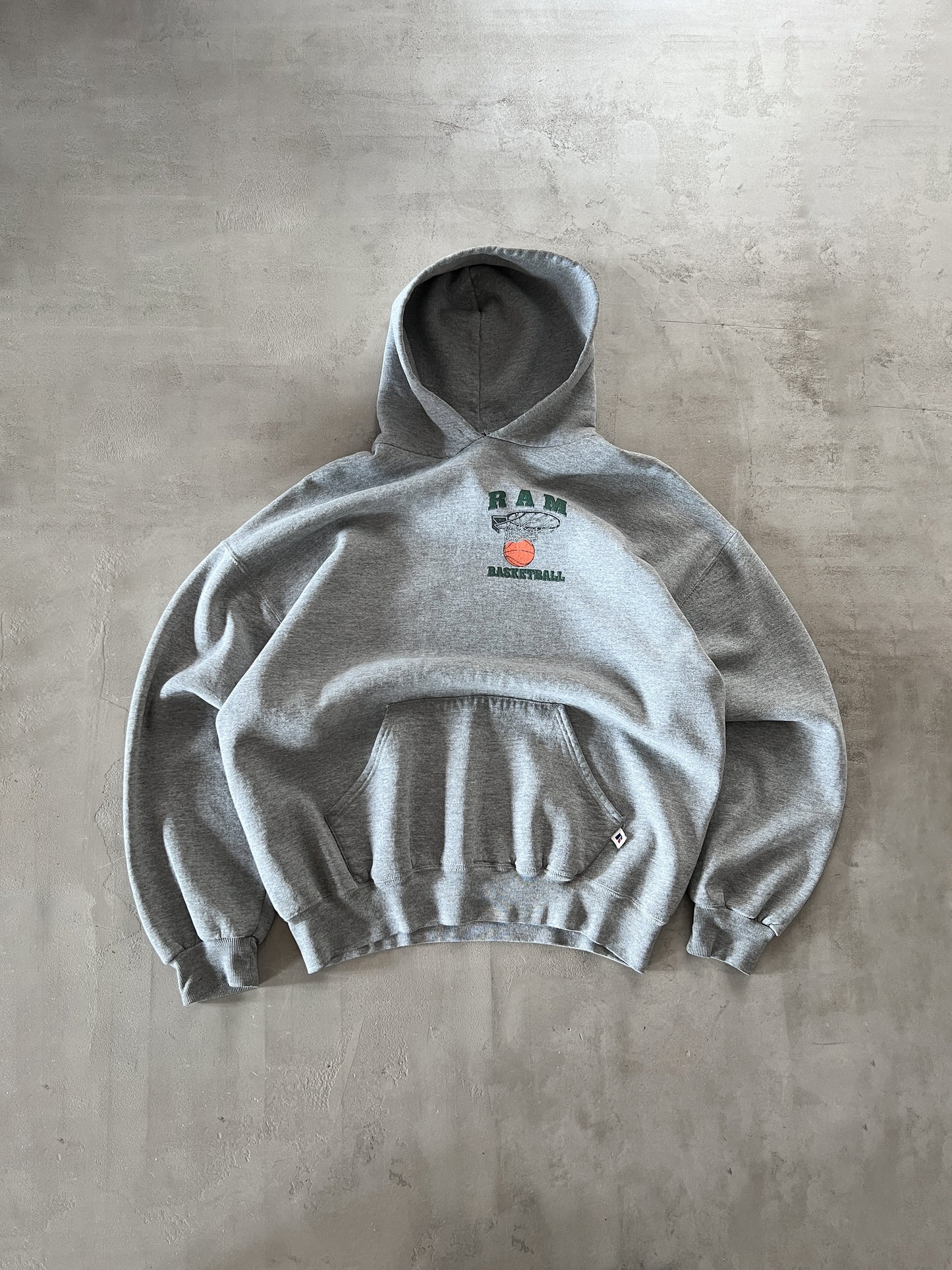 GREY RUSSELL BASKETBALL HOODIE - 1990S - L