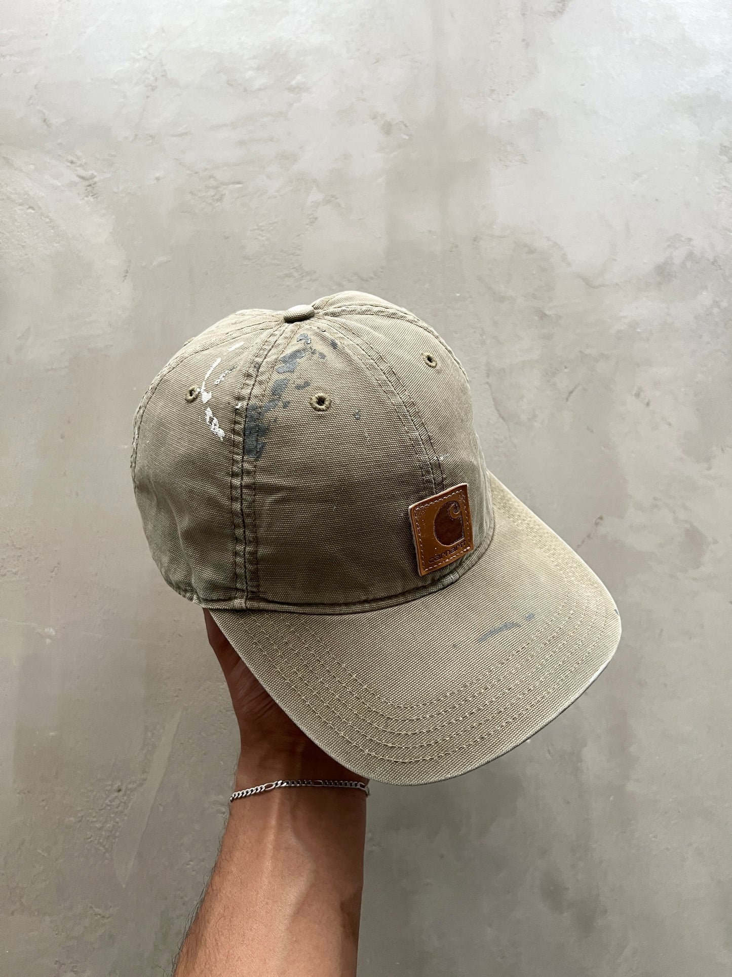 OLIVE DISTRESSED CARHARTT CAP - 2000S