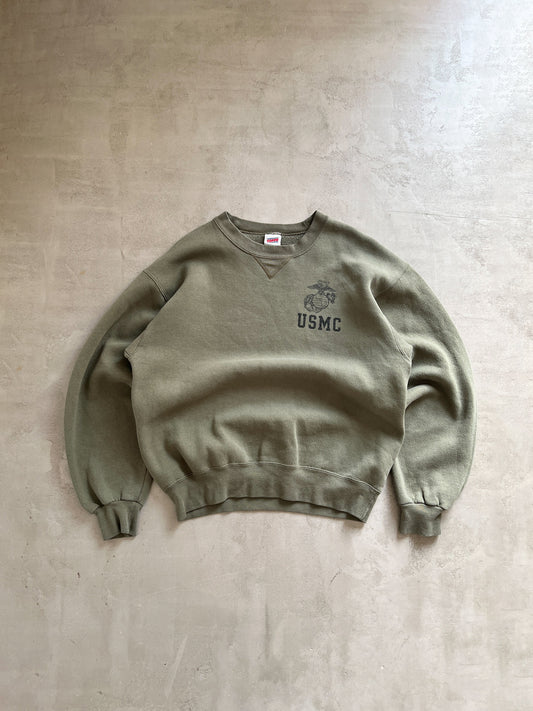 OLIVE USMC SWEATER - 2000S - S