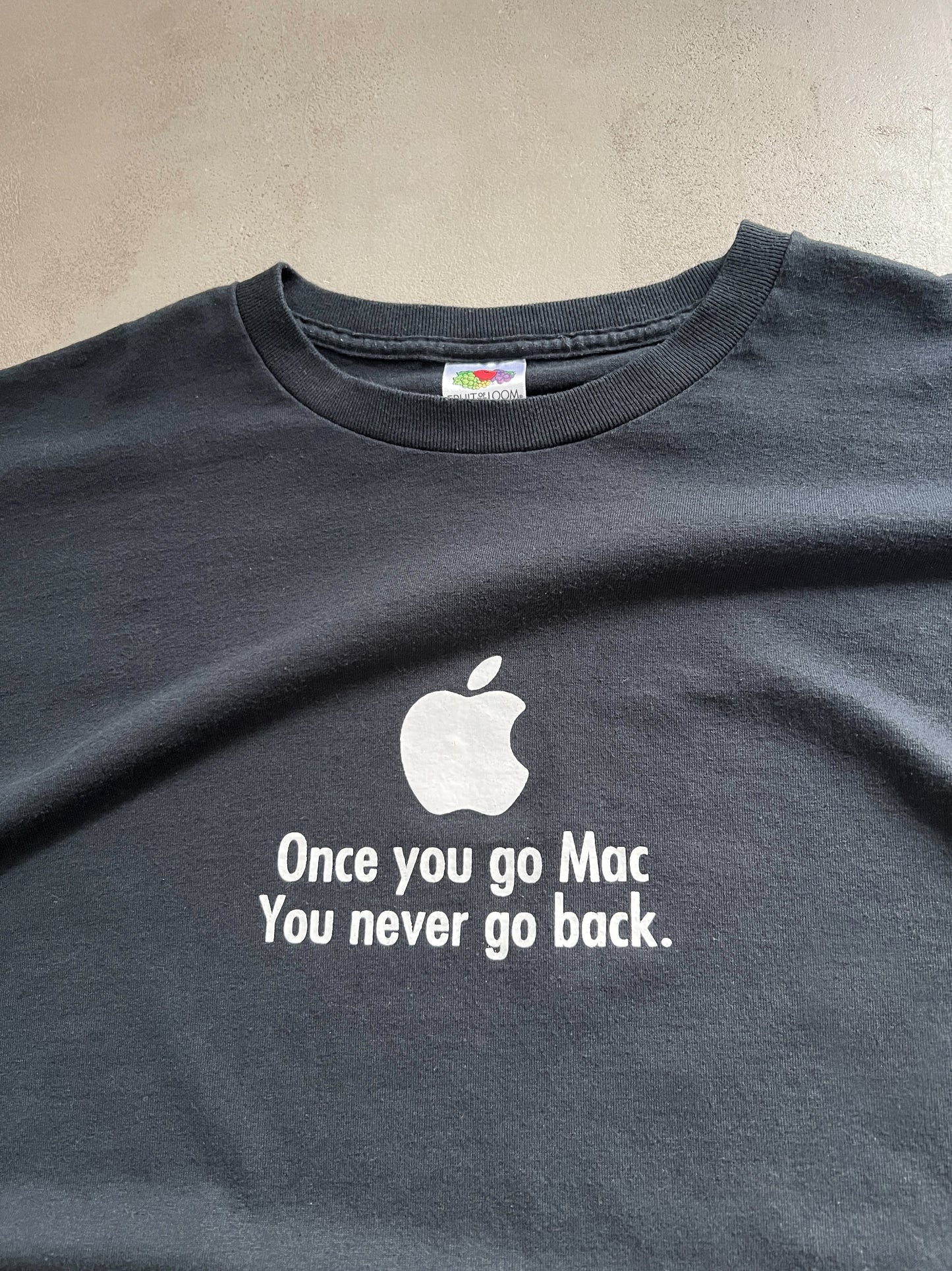 BLACK APPLE TEE - 2000S - XL