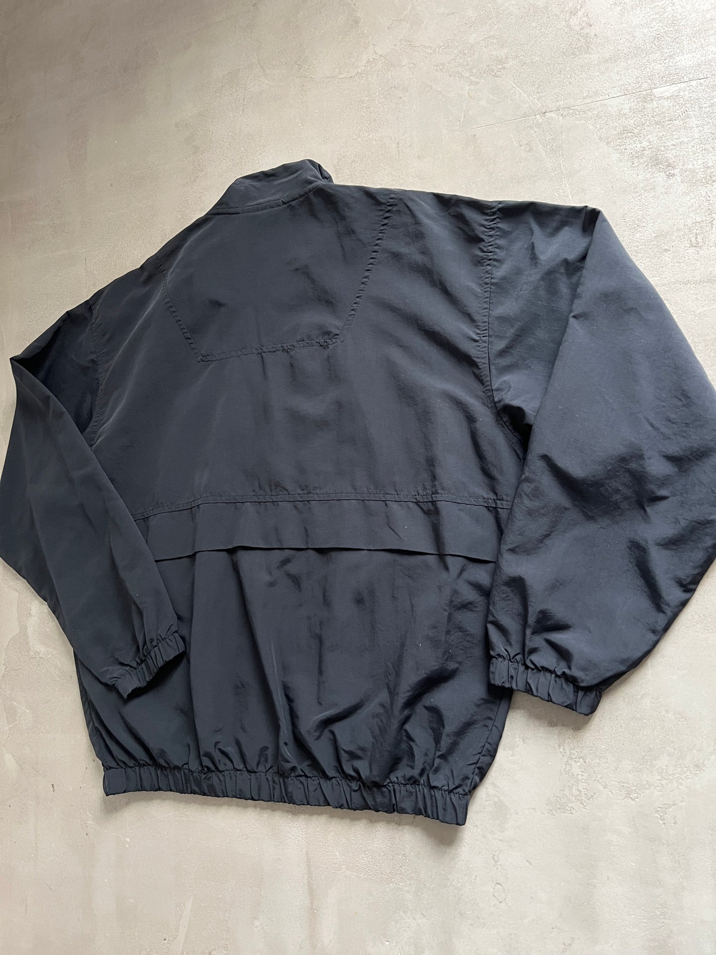 BLACK PORSCHE TRACK JACKET - 1990S - L