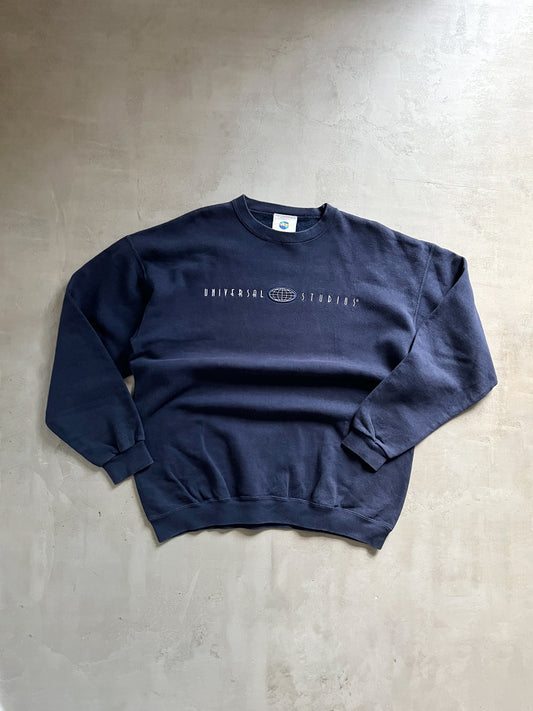 NAVY UNIVERSAL STUDIOS PROMO SWEATER - 1990S - XL/L