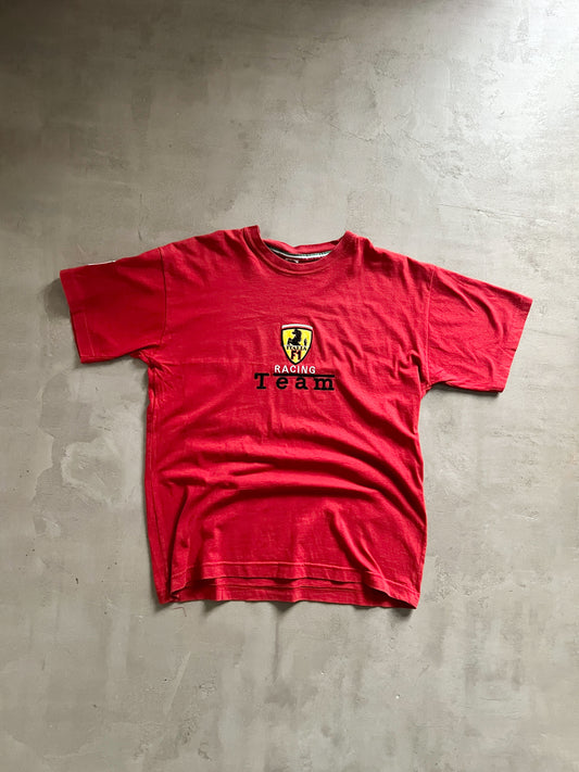 RED FERRARI F1 RACING TEE- 1990S - M
