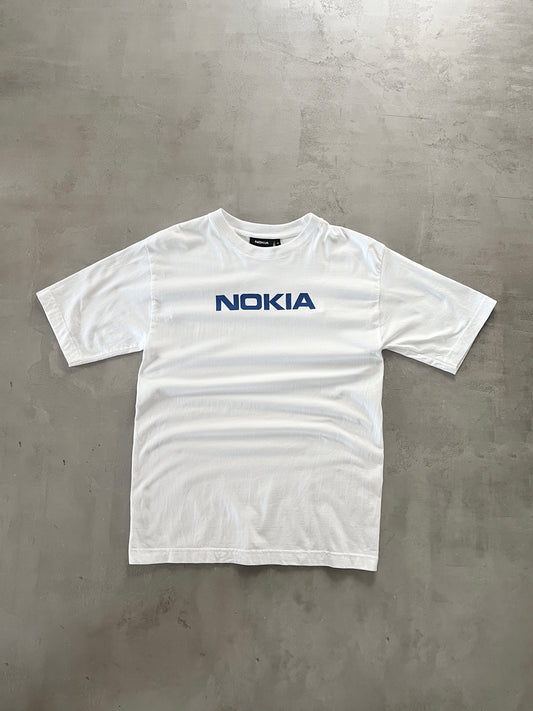 WHITE NOKIA PROMO TEE - 2000S - S