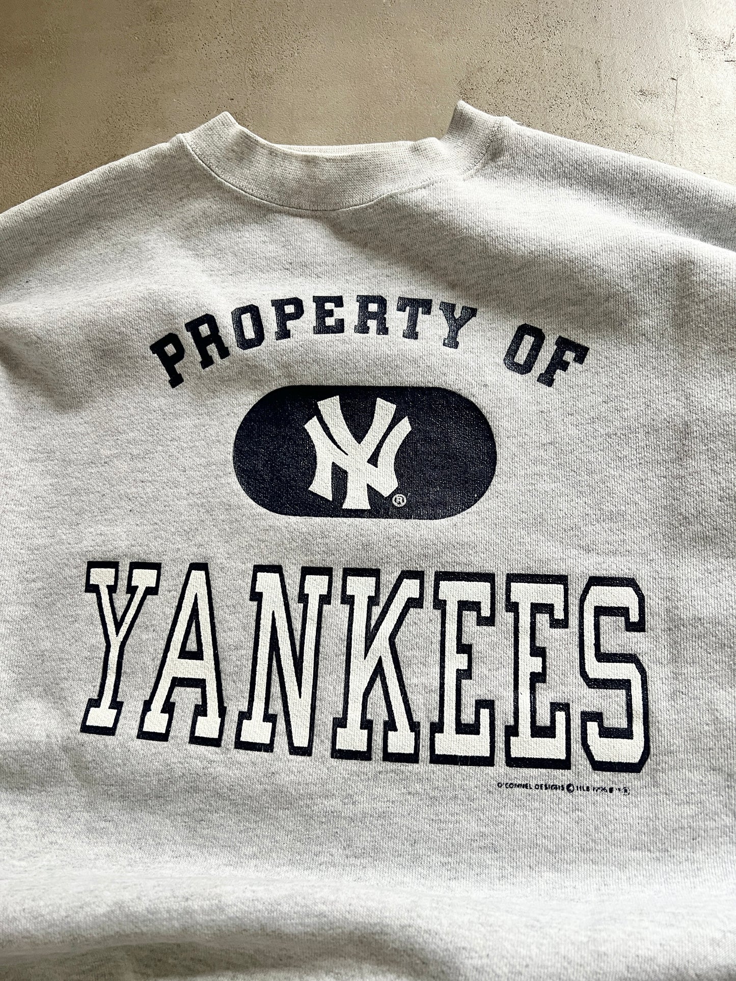 GREY YANKEES SWEATER - 2000S - L/M