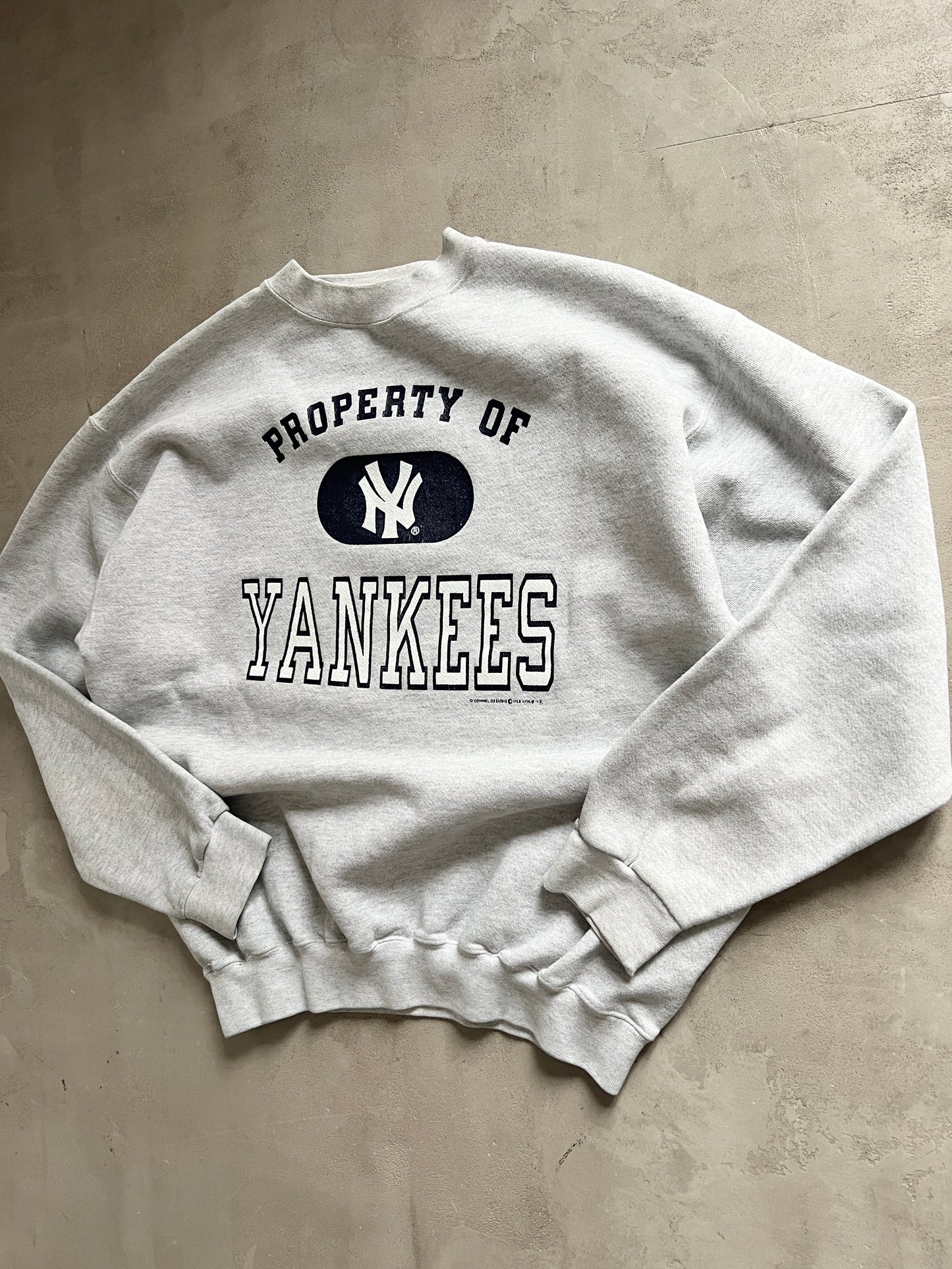 GREY YANKEES SWEATER - 2000S - L/M
