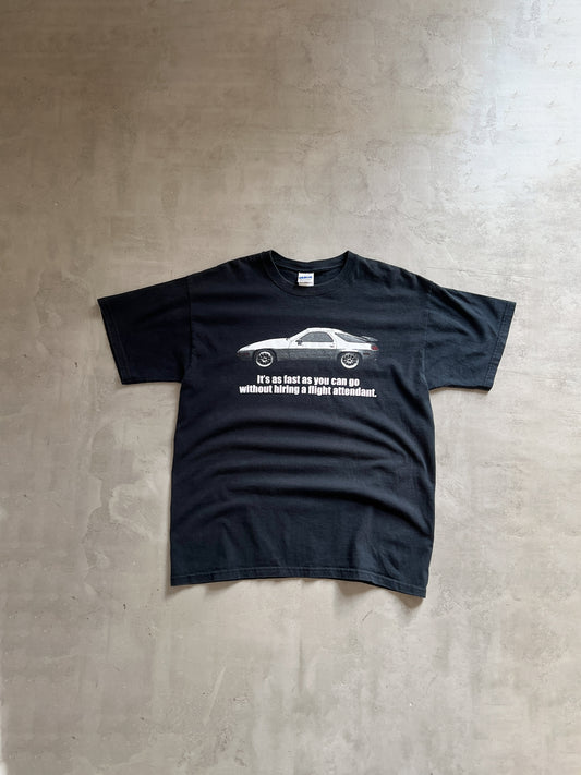 BLACK PORSCHE 928 TEE - 1990S - L