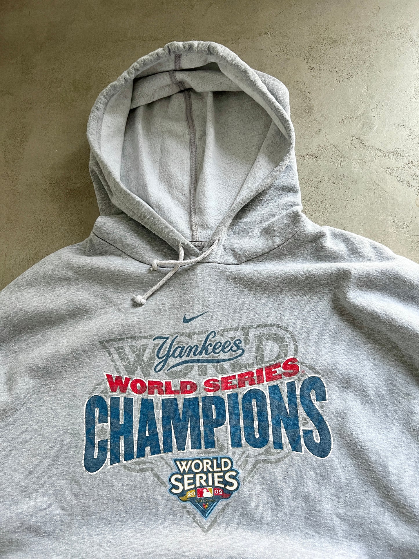 GREY YANKEES NIKE HOODIE - 2000S - XL