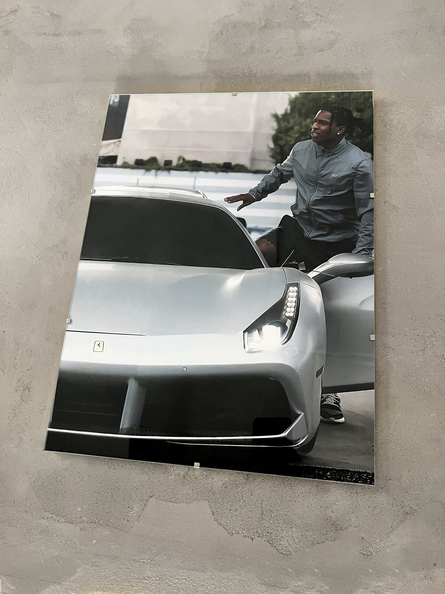 ASAP ROCKY x FERRARI 458 GLASS PRINT