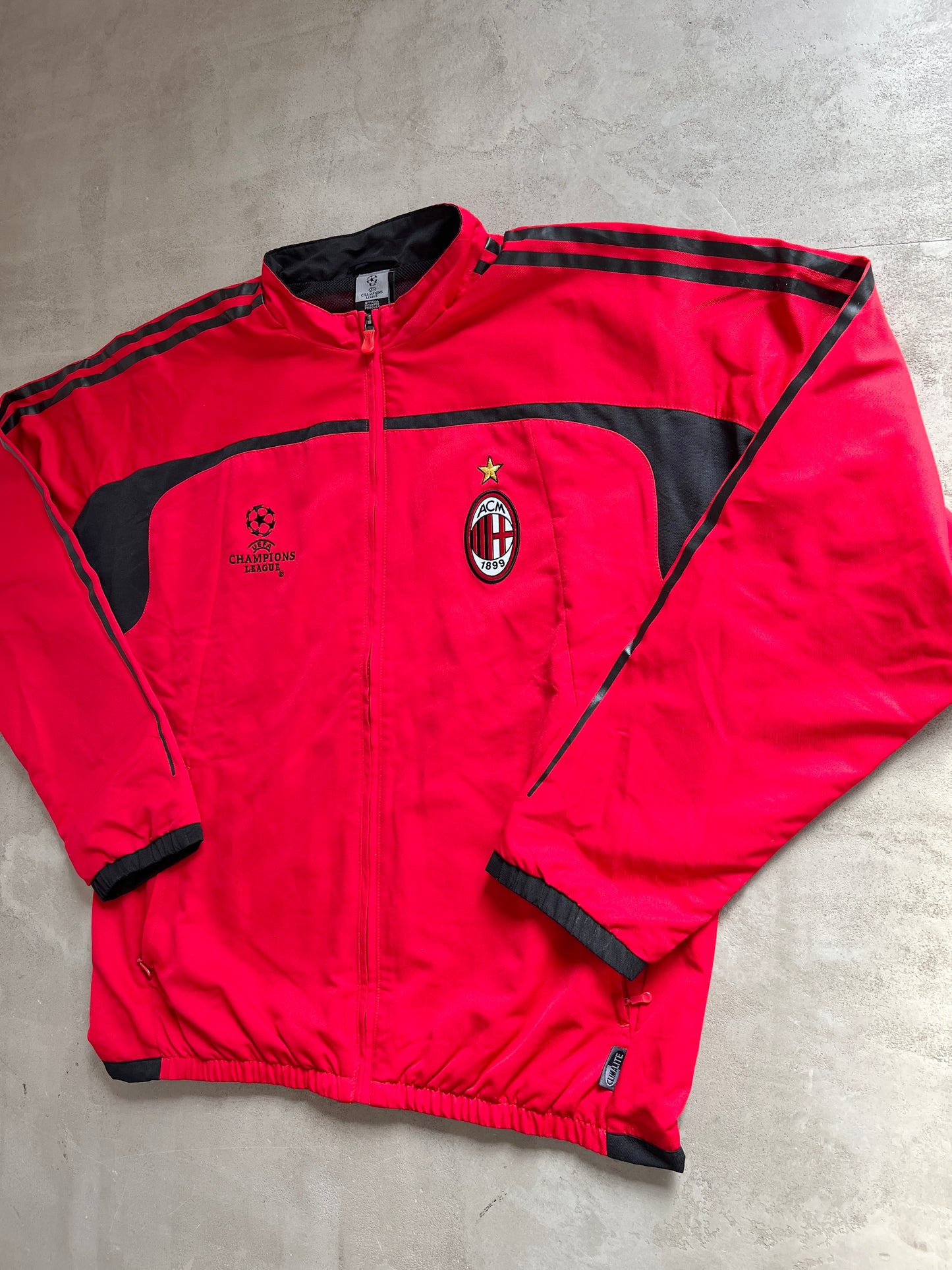 RED AC MILAN TRACK JACKET - 2000S - XL