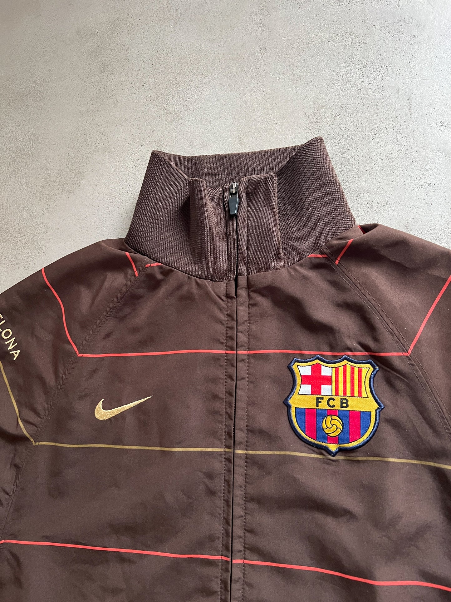 MOCHA FC BARCELONA NIKE TRACK JACKET - 2000S - S