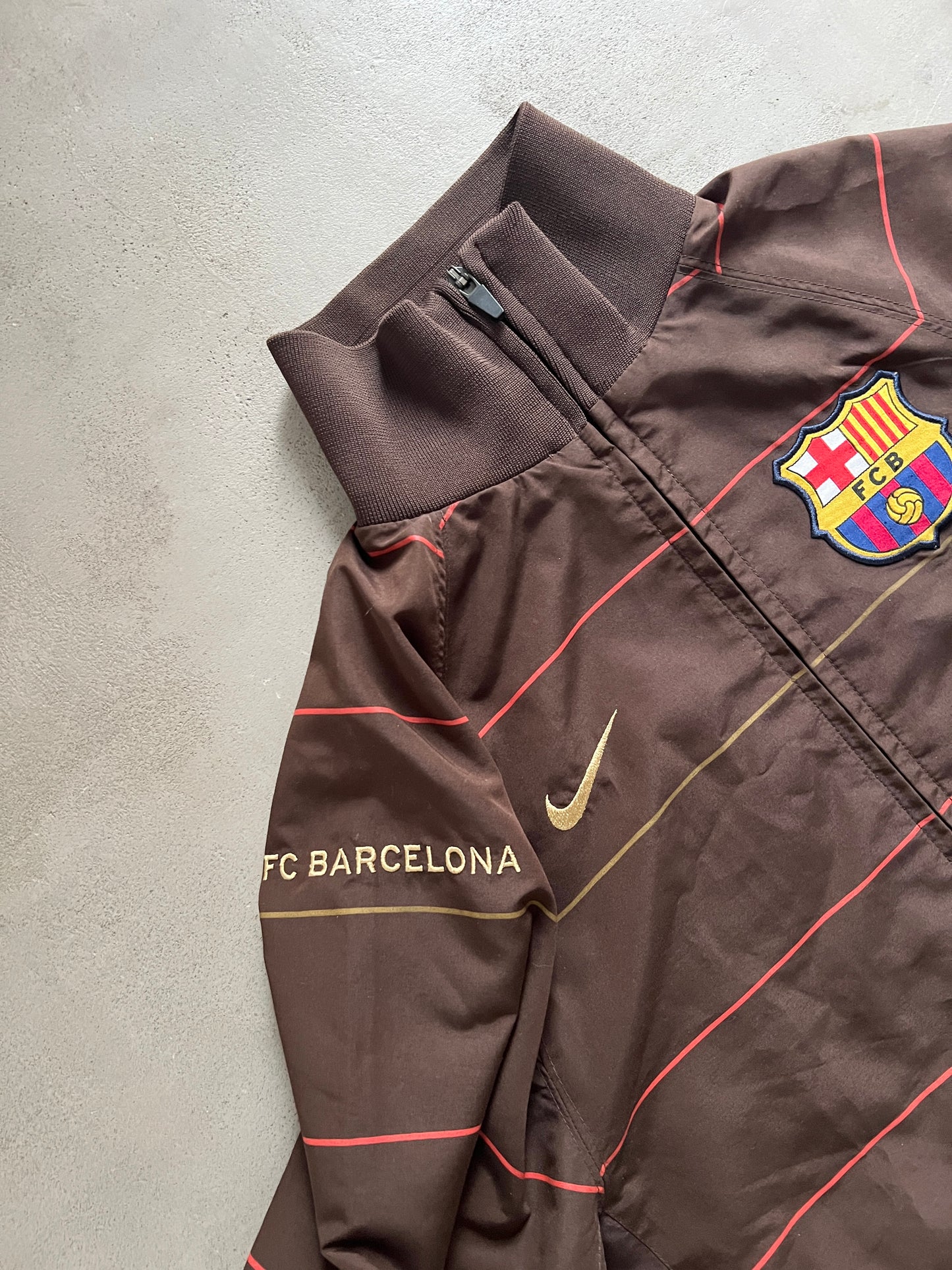 MOCHA FC BARCELONA NIKE TRACK JACKET - 2000S - S