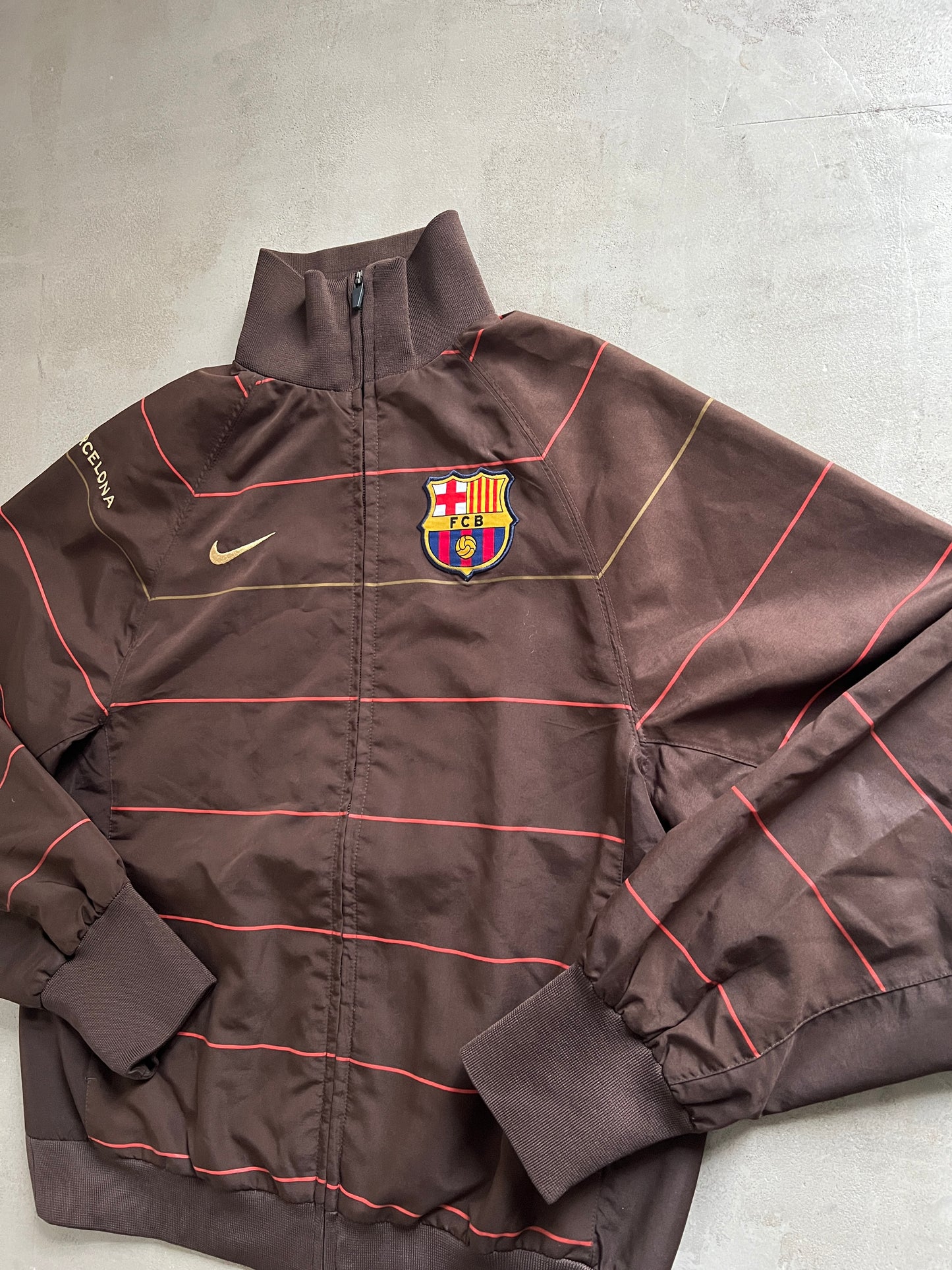 MOCHA FC BARCELONA NIKE TRACK JACKET - 2000S - S