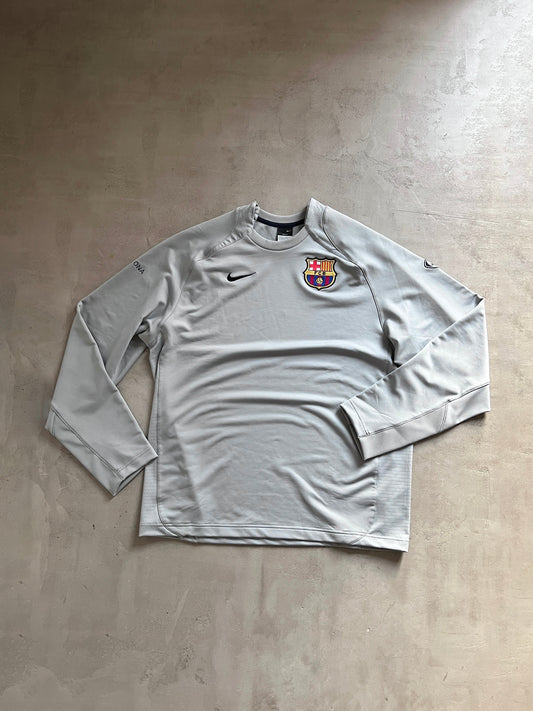 GREY FC BARCELONA NIKE SWEATER - 2000S - XL/L