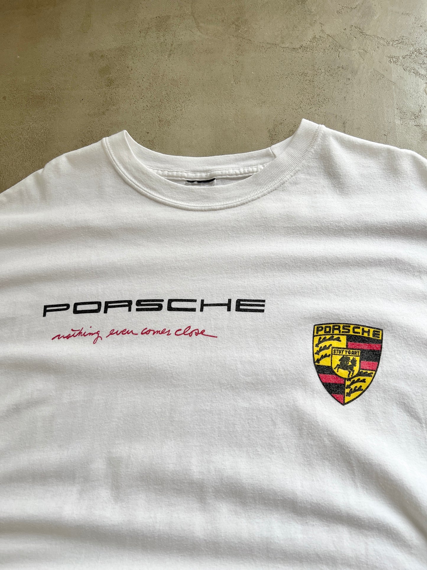WHITE PORSCHE TEE - 2000S - XXL