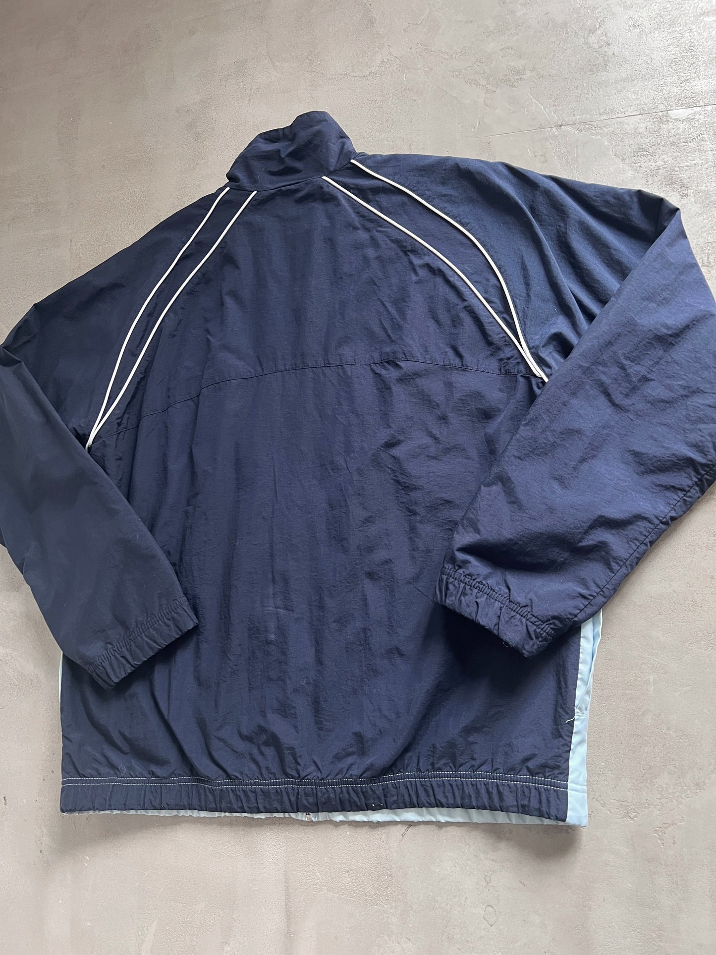 BABY BLUE/NAVY NIKE TRACK JACKET - 2000S - L