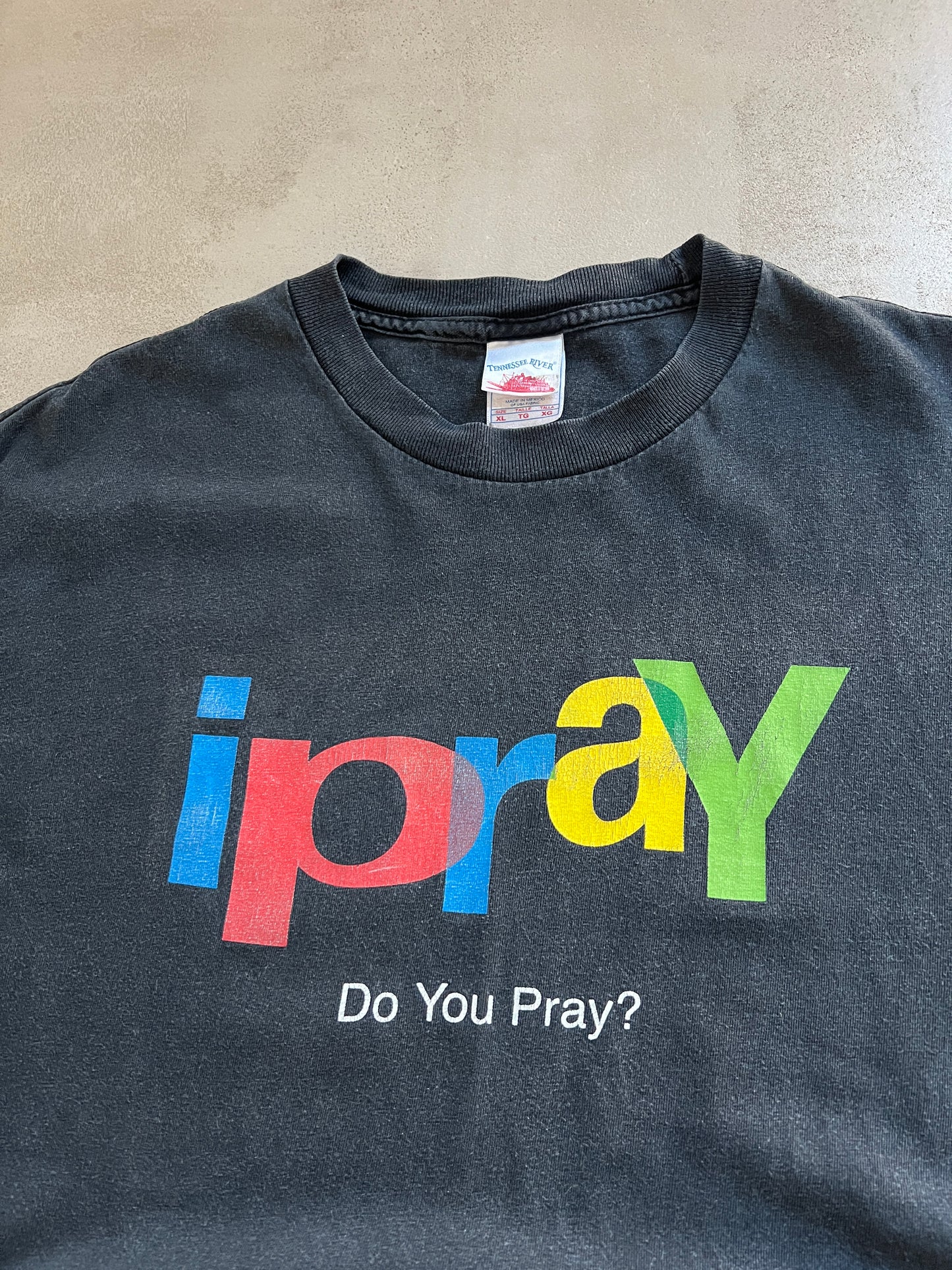 FADED BLACK "I PRAY" EBAY PARODY TEE - 1990S - L