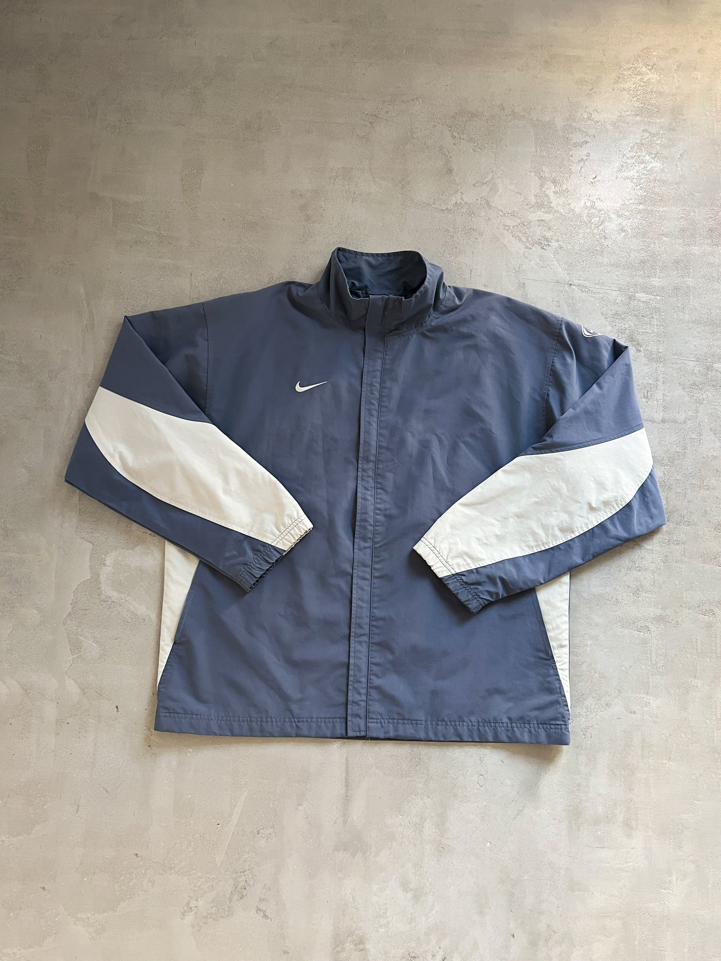 GREY/CREME NIKE TRACK JACKET - 2000S - XL