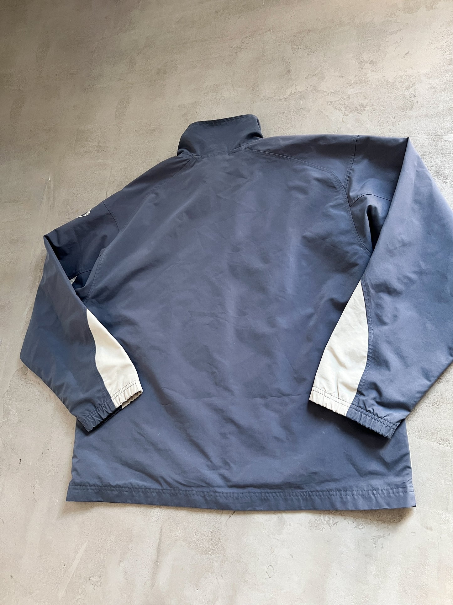 GREY/CREME NIKE TRACK JACKET - 2000S - XL