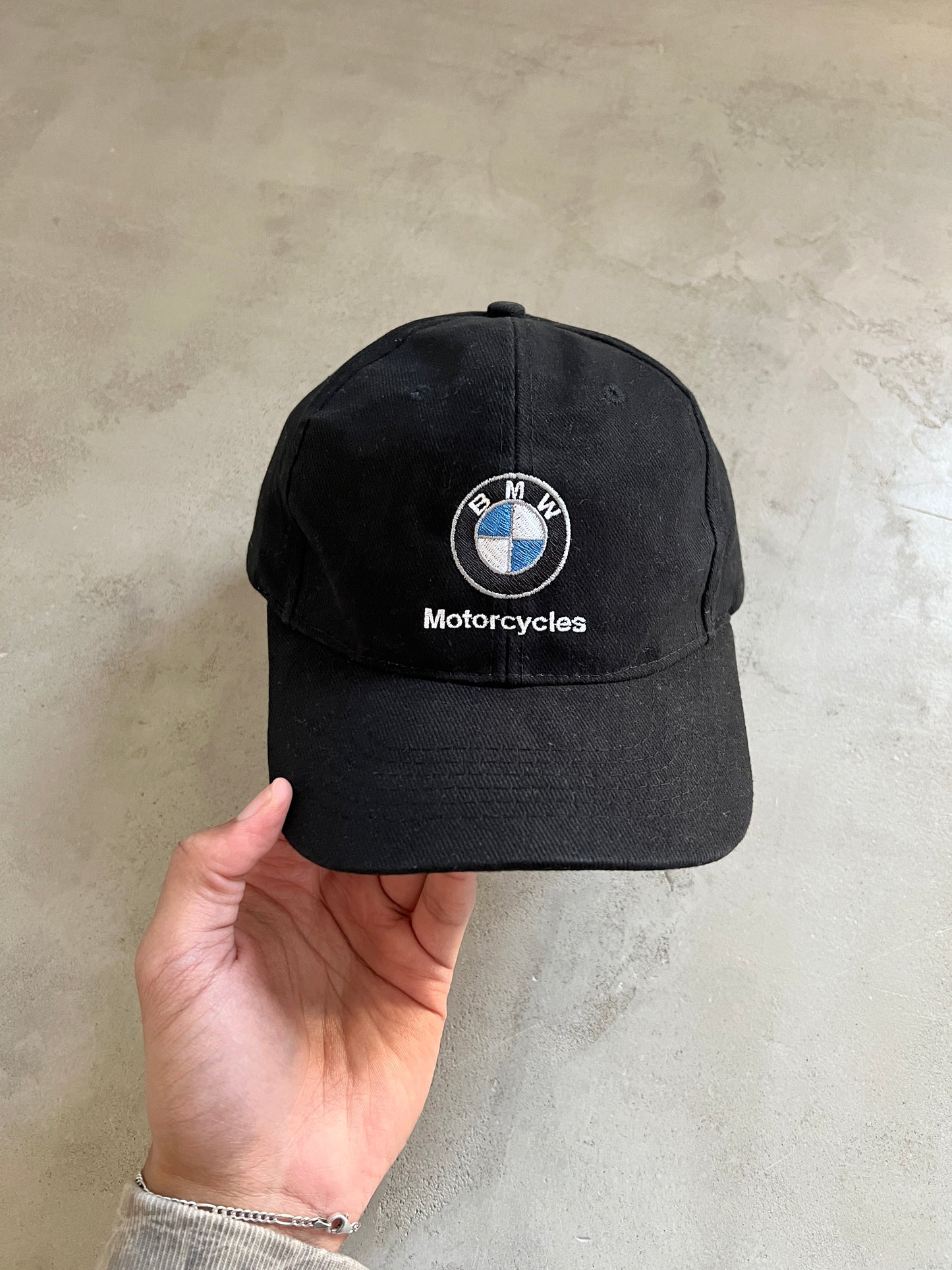 BLACK BMW MOTORCYCLES CAP - 1990S