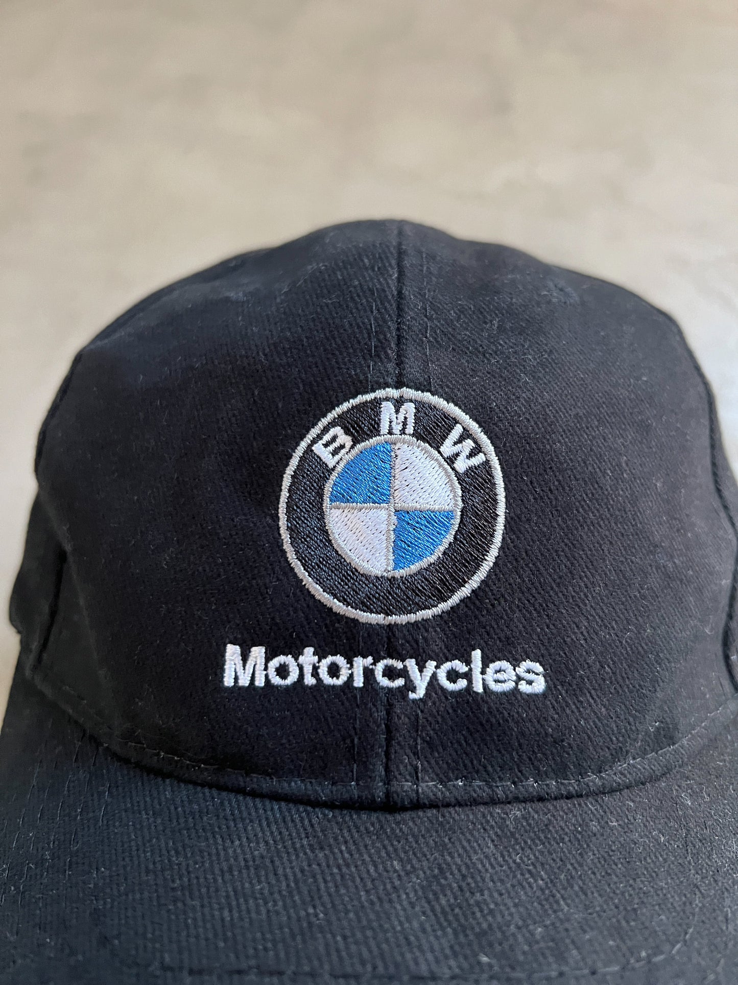 BLACK BMW MOTORCYCLES CAP - 1990S