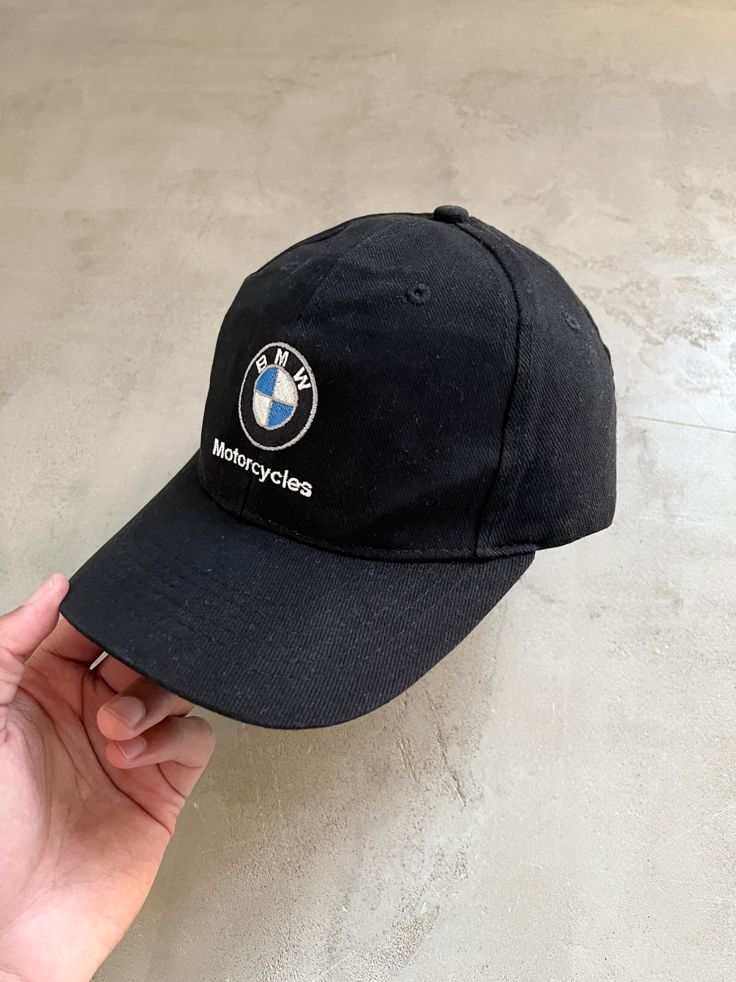 BLACK BMW MOTORCYCLES CAP - 1990S